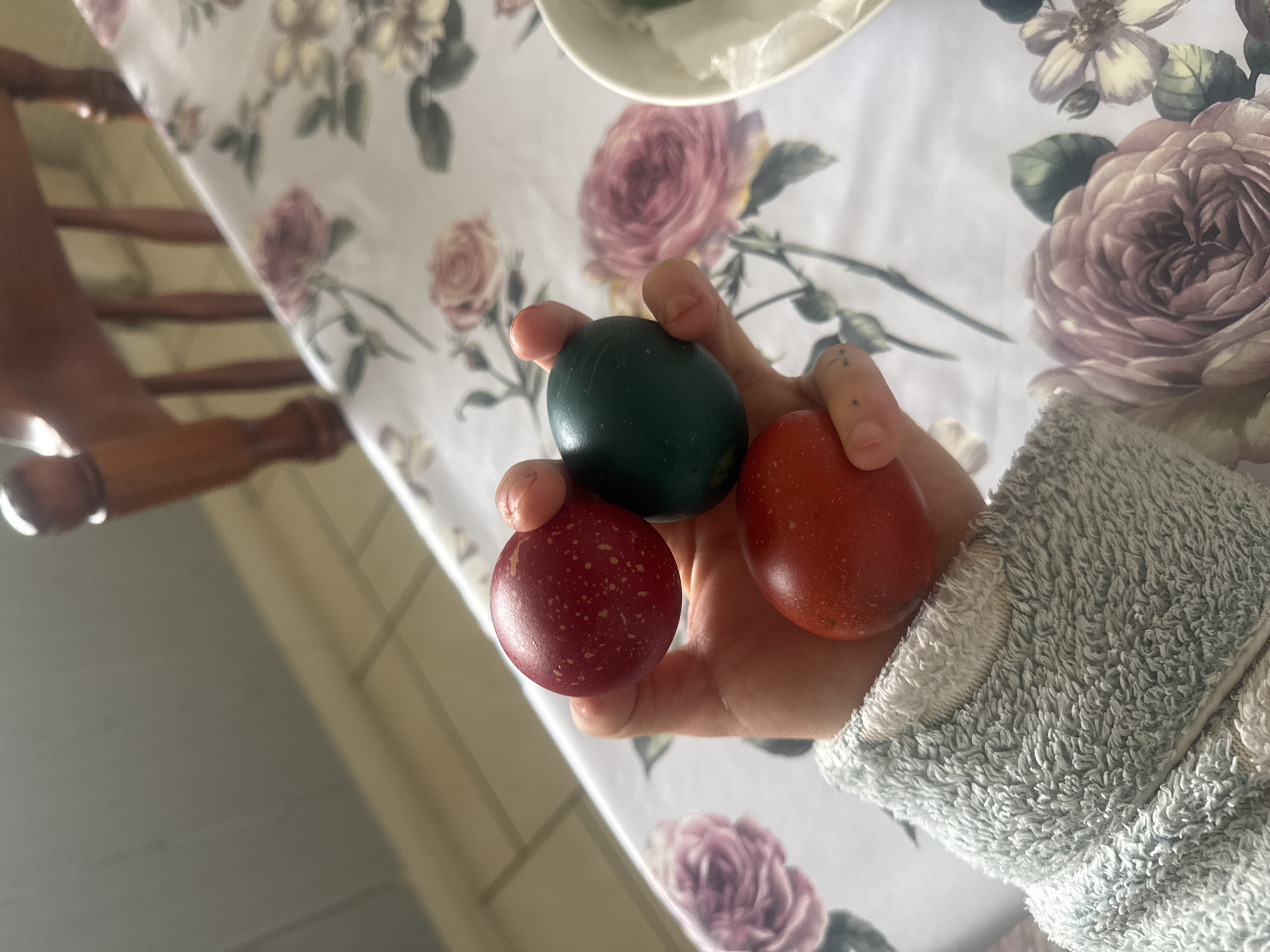 Easter egg display captured in Armagh home setting