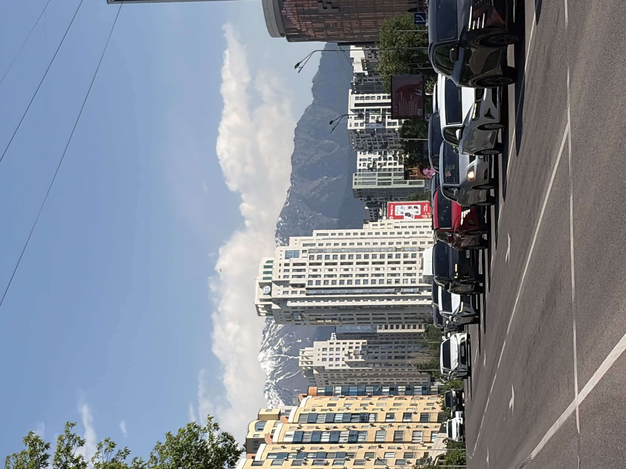 Morning street scenes captured in Almaty, Kazakhstan