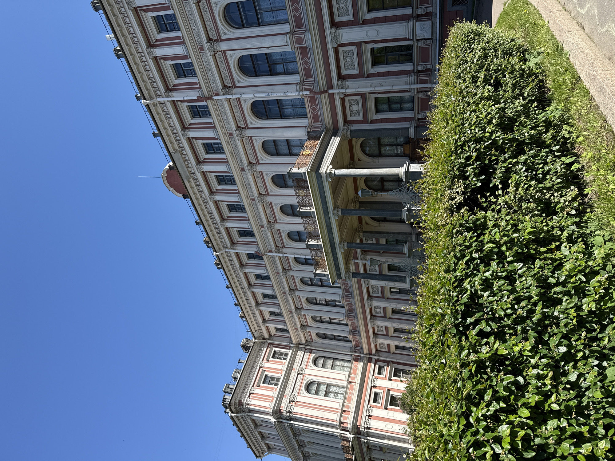 Historic palace architecture documented in Saint Petersburg morning visit