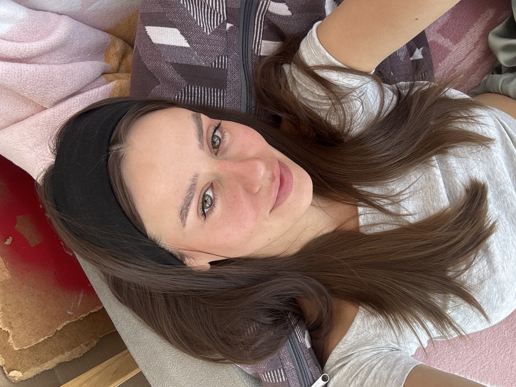 Woman takes late-night selfies in Krasnoyarsk, Russia