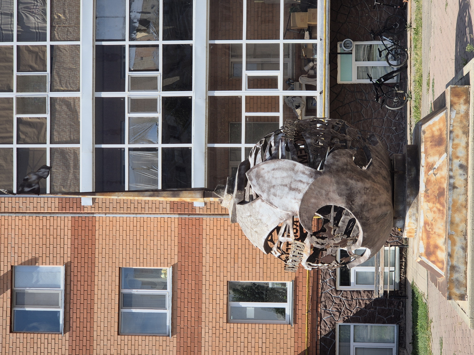 Street-level architecture and construction in Kokshetau, Kazakhstan