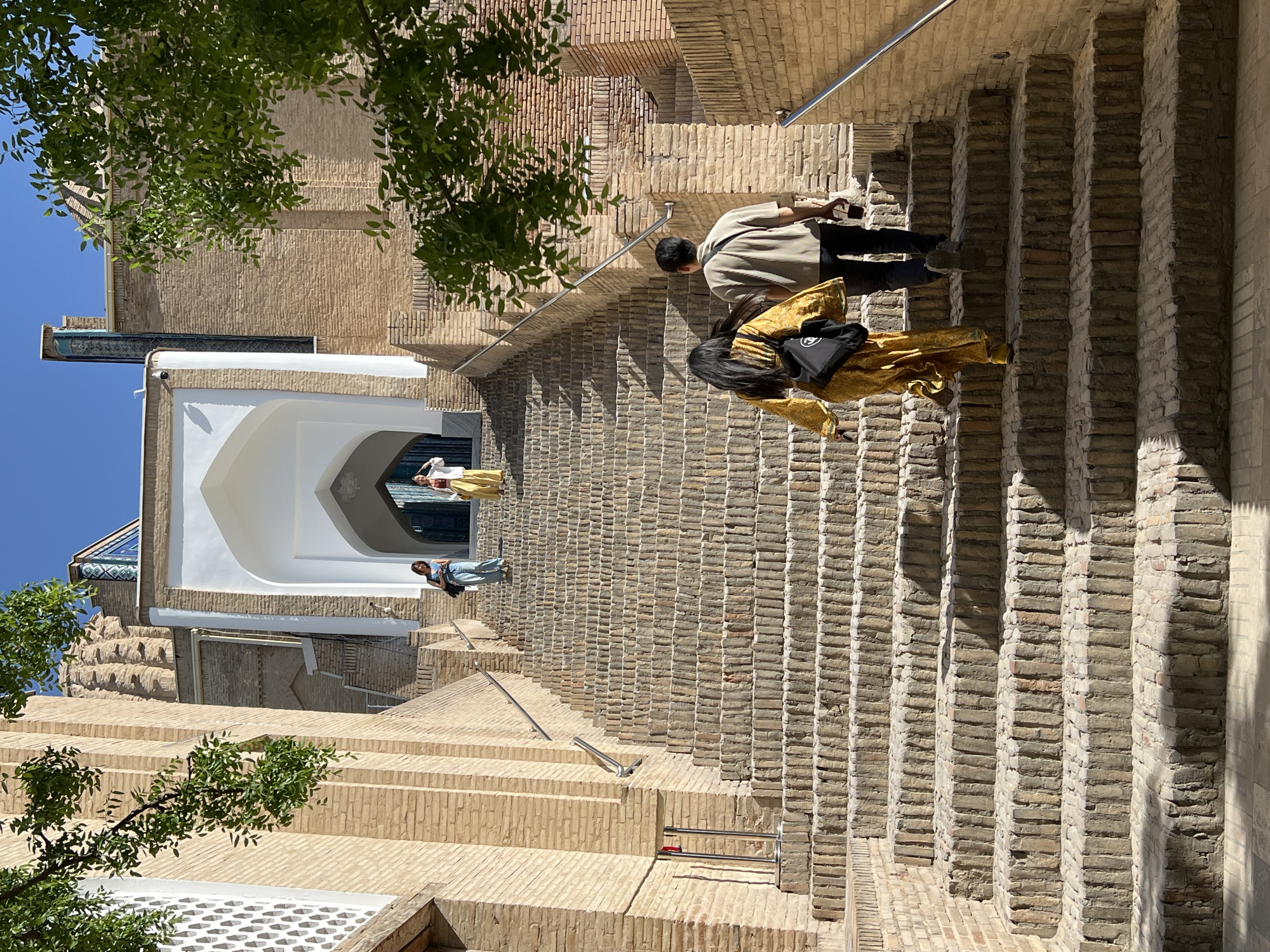 Exploring Shah-i-Zinda's tiled mausoleums and staircases in Samarkand