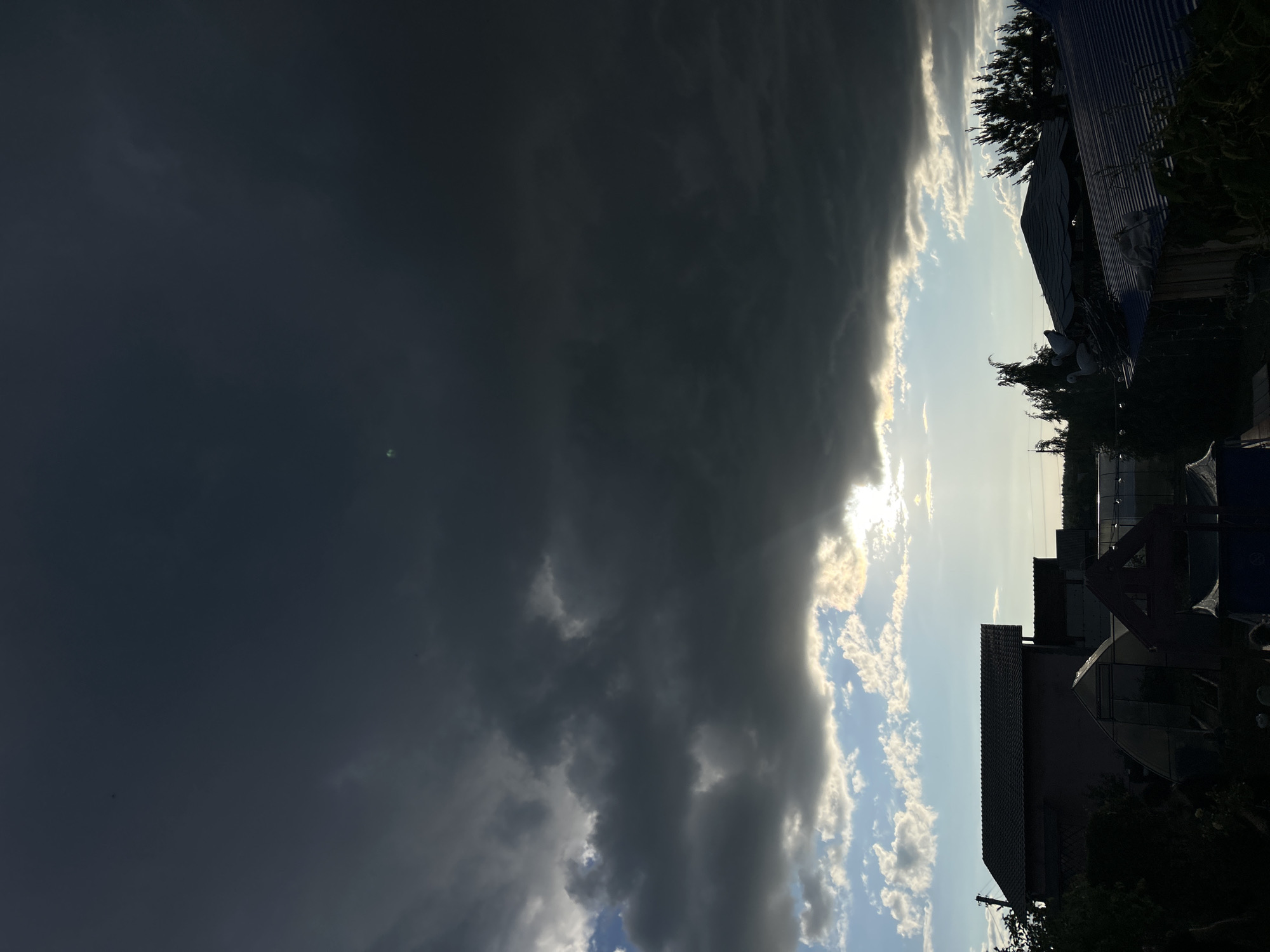 Storm clouds with dramatic sunlight captured in Ольховка, Russia