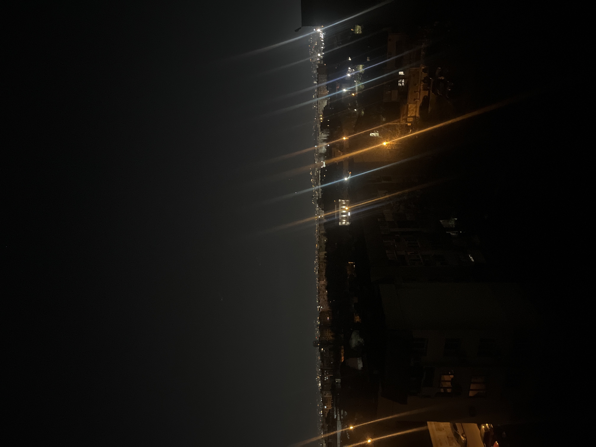 Nighttime photography documents Sofia cityscape and street scenes