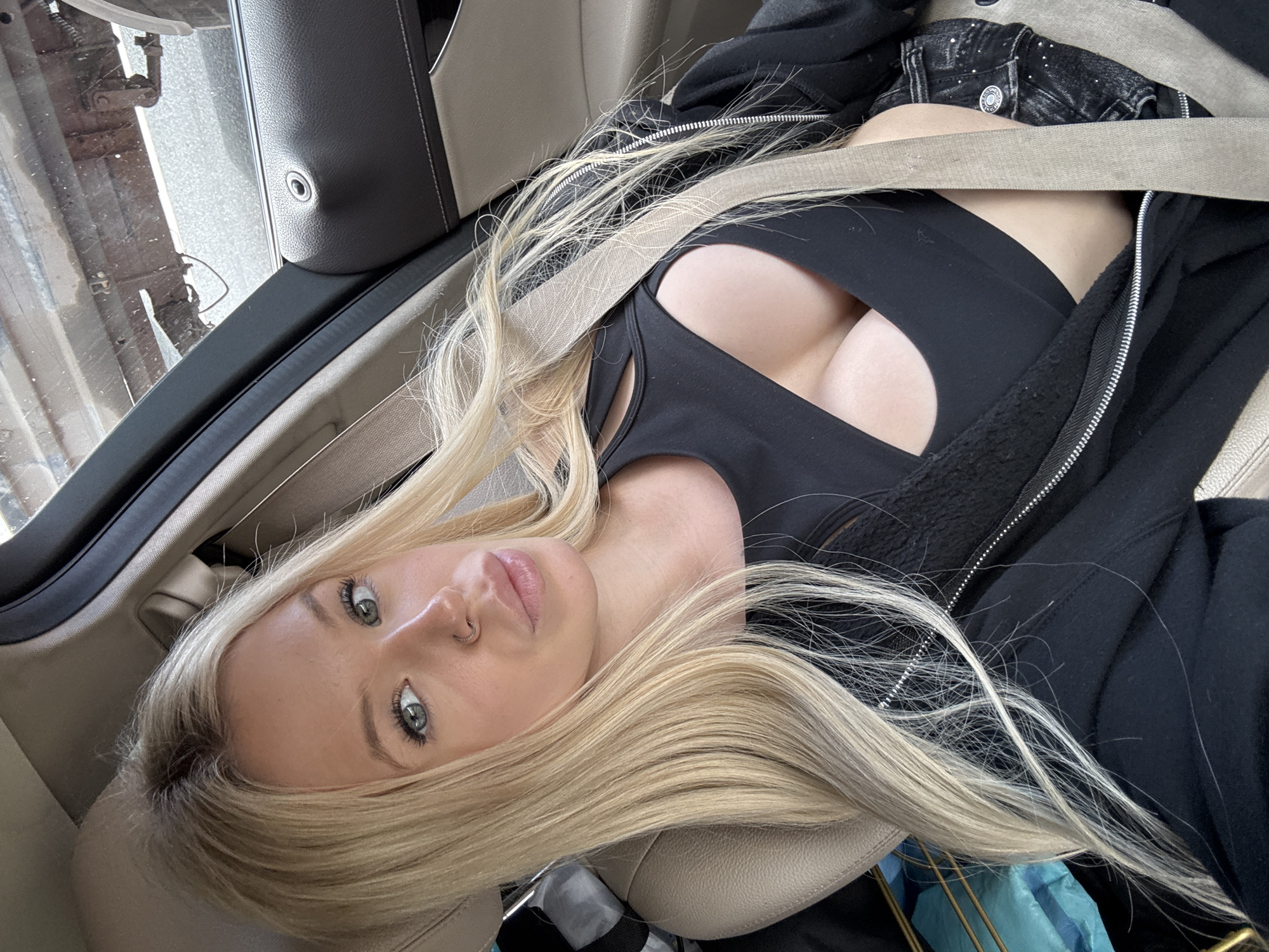 Candid passenger seat moments from a car in Saint Petersburg