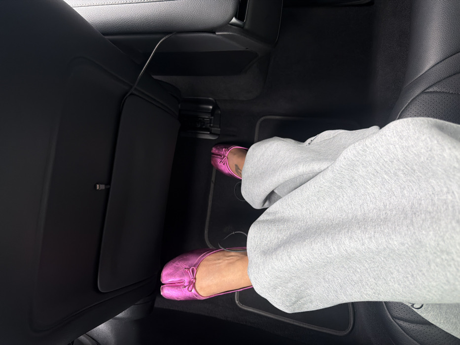 Person documents vehicle interior view in Reigate and Banstead