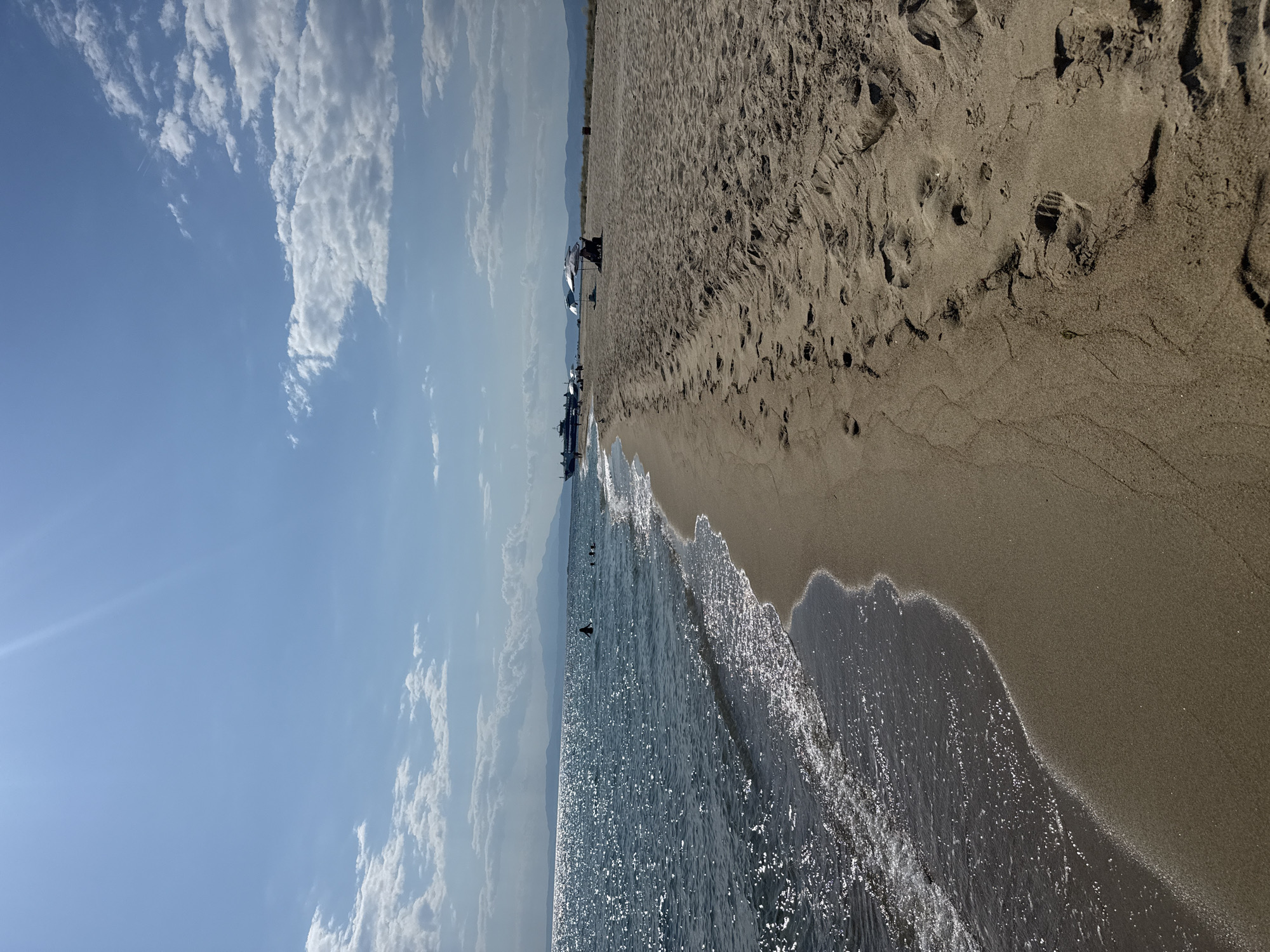 Lazy afternoon at the Aegean shore in Keramoti