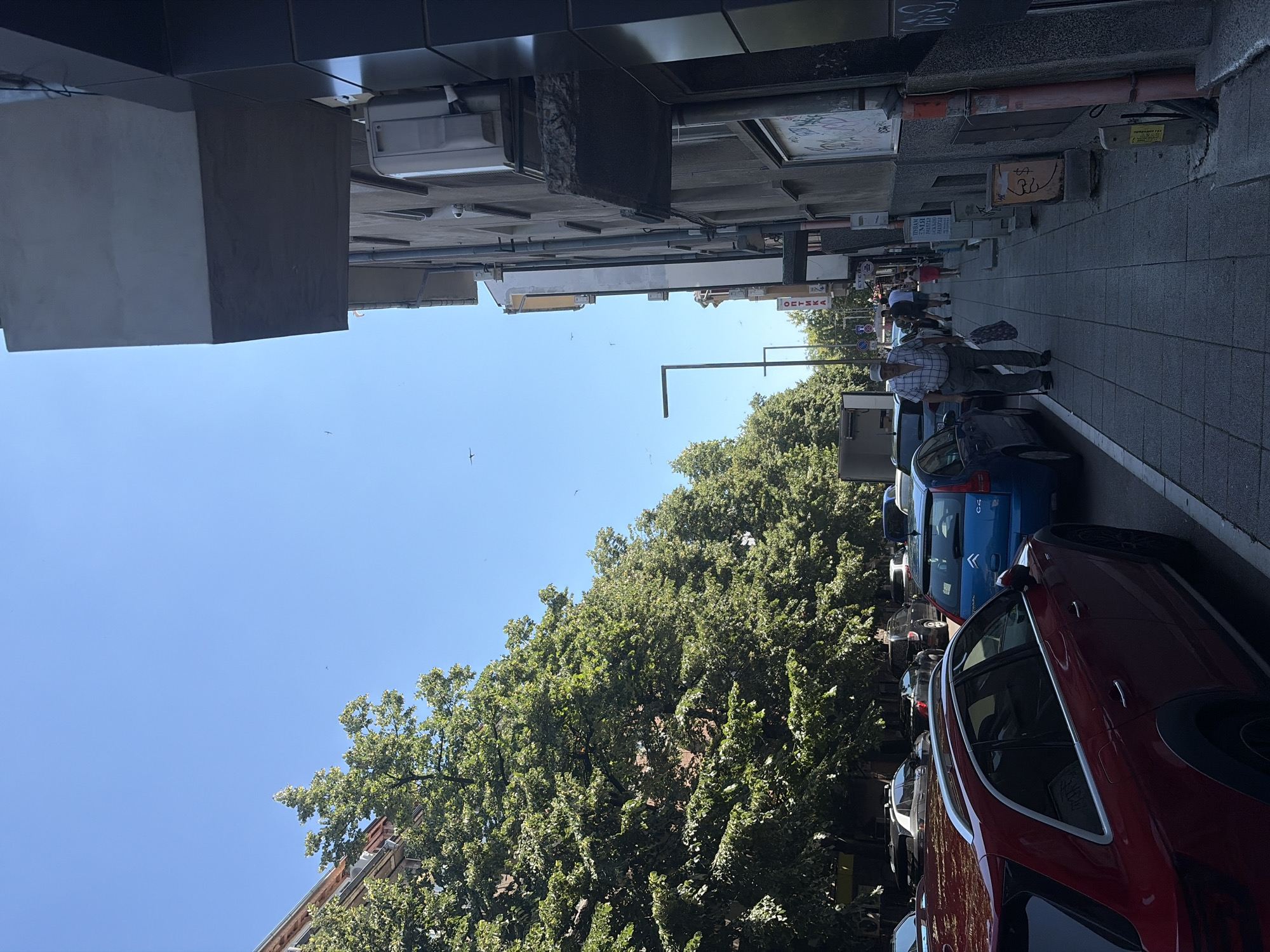 Morning around Burgas — café stop, civic square, and street scenes