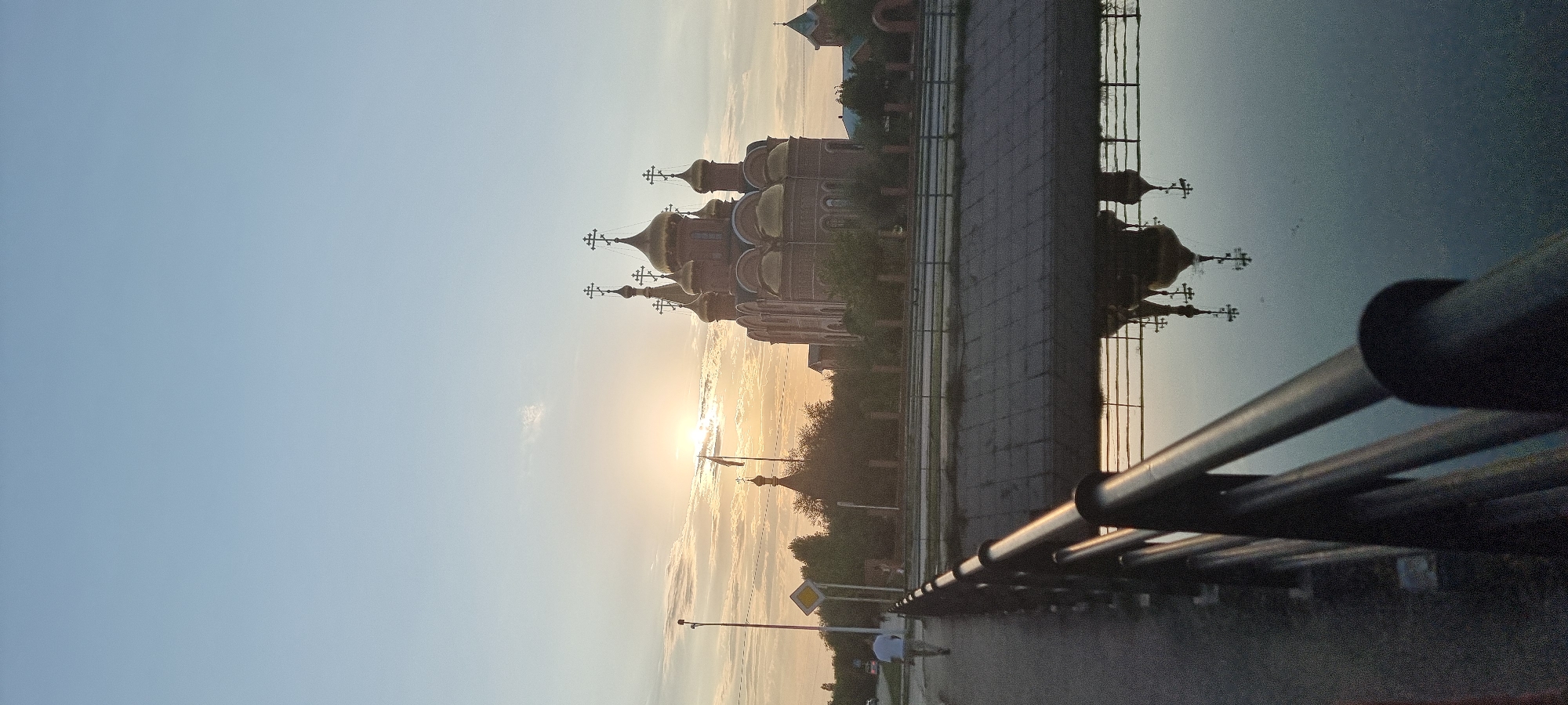 Afternoon around Aktobe's riverside and city streets