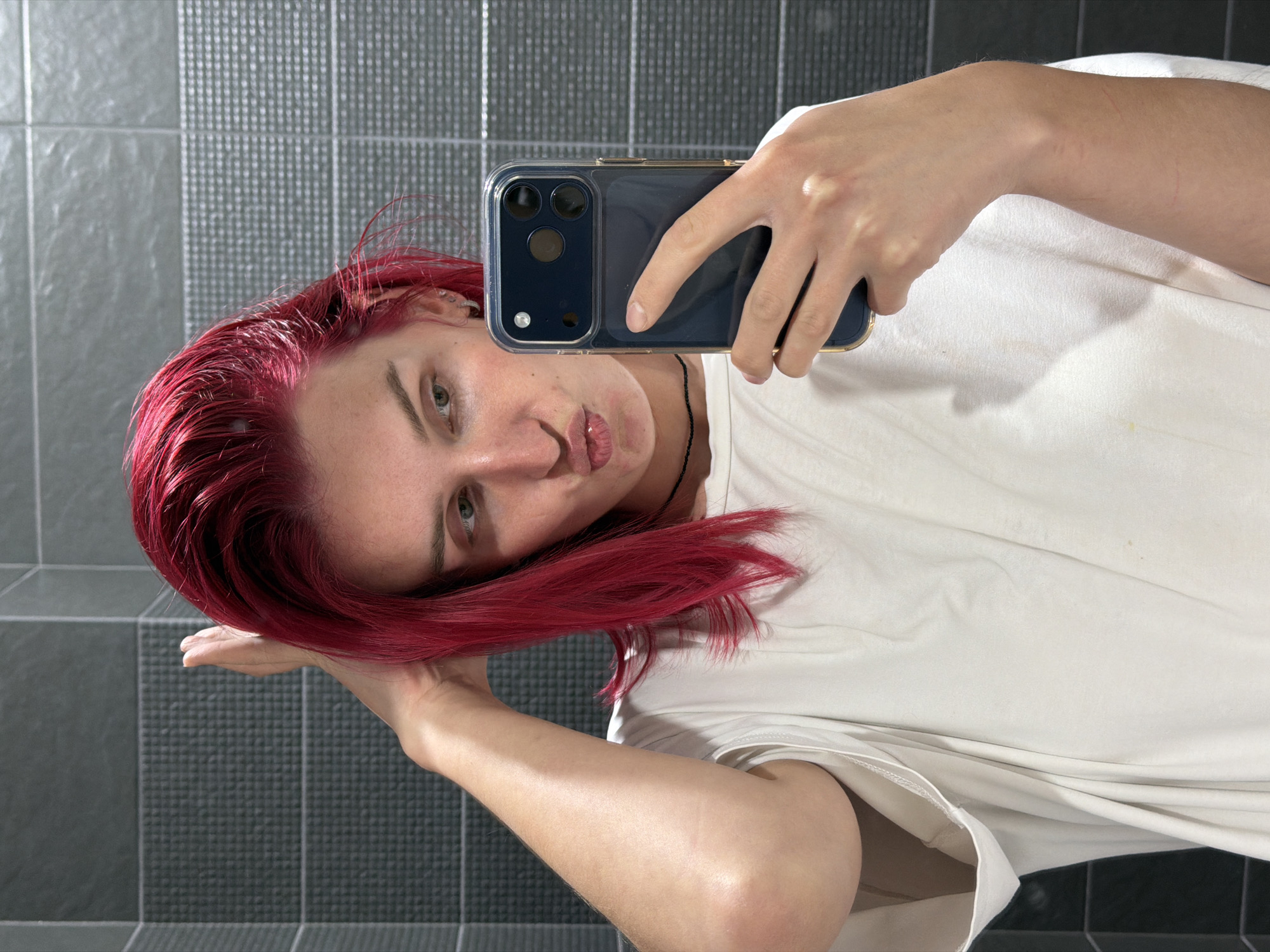 Red-haired person documents daily life in Chaikovsky, Russia