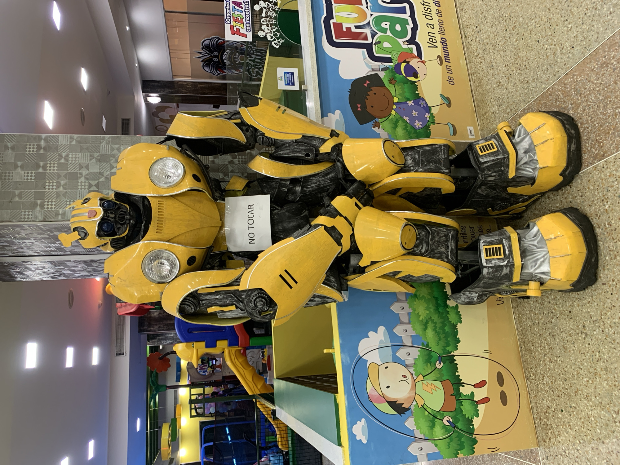 Mall visit with Transformers display and Brazil sports viewing