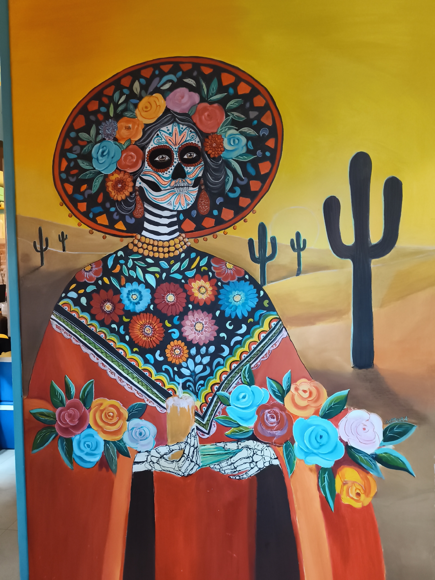 Mexican-themed restaurant decorations documented in Varna, Bulgaria