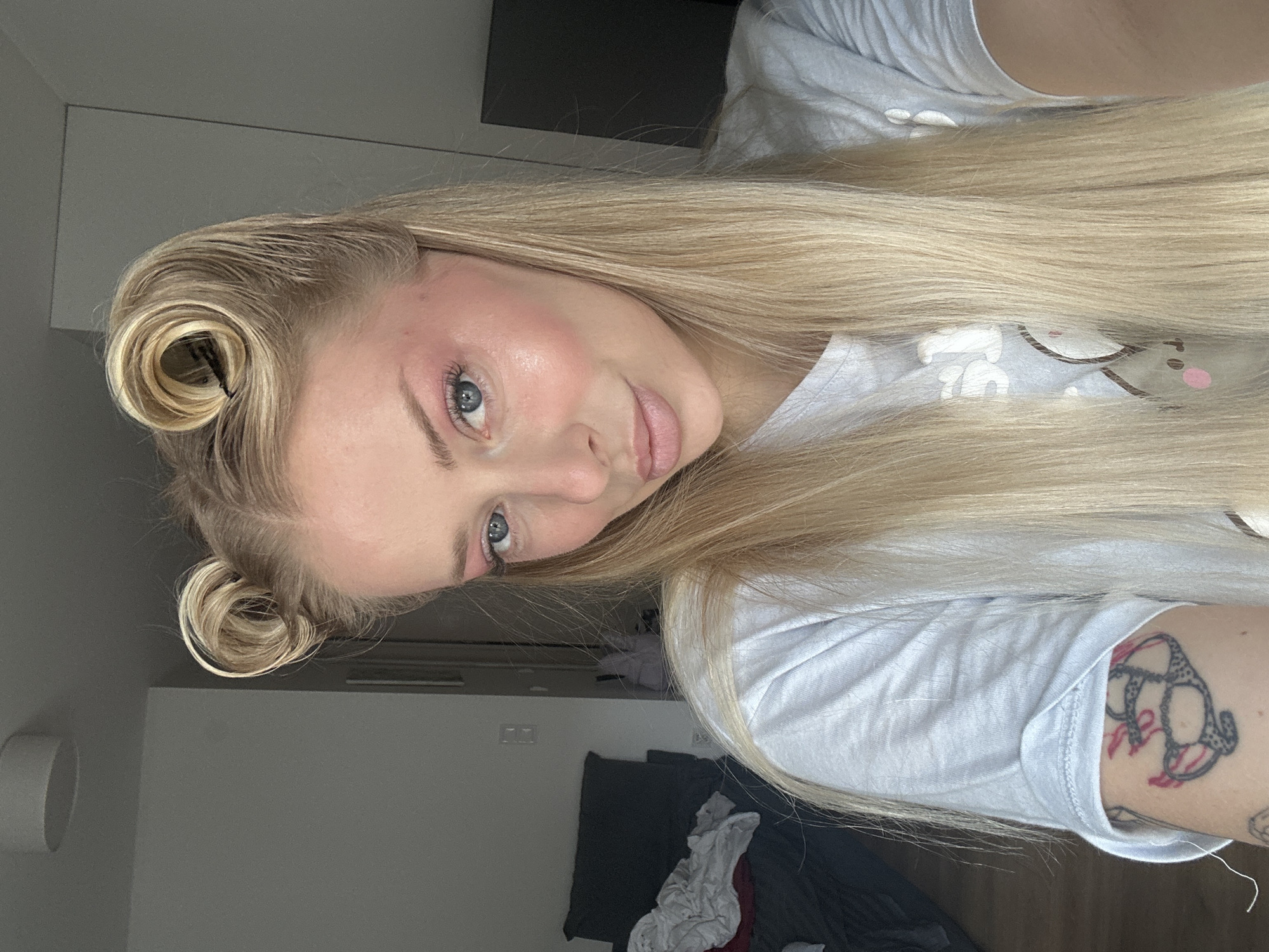 Morning selfie session captured in Krakow apartment