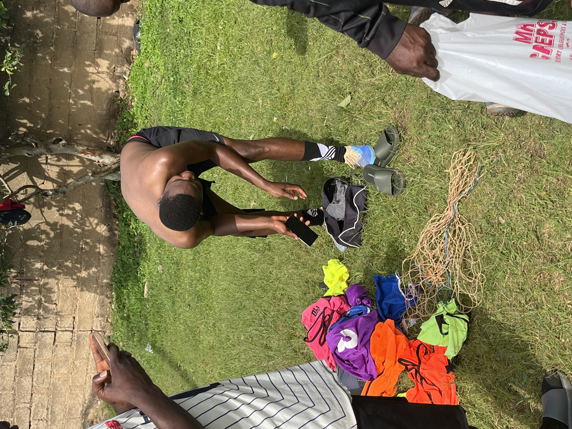 Soccer gathering recorded on Jos field Saturday morning