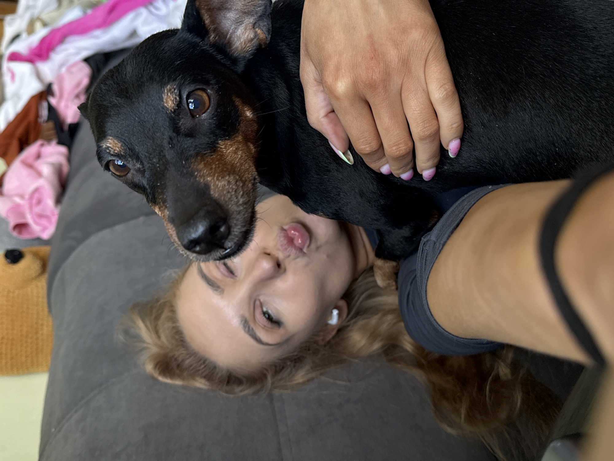 Morning life documented in Chaikovsky: pets, selfies, boats