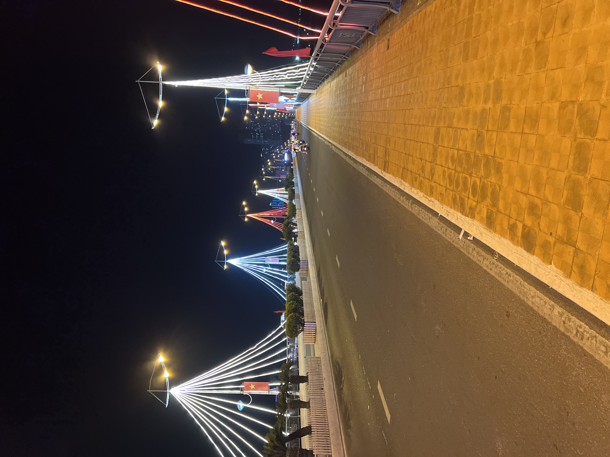 Nha Trang beachfront and streets after dark