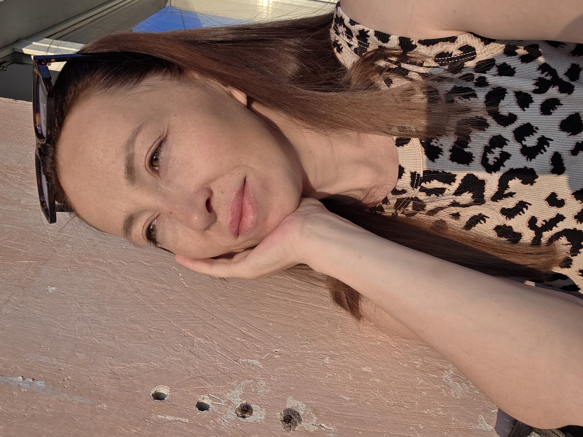 Golden hour selfie session in Chaikovsky, Russia