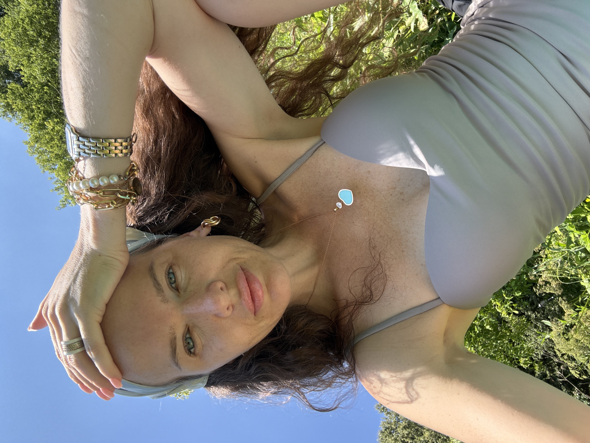 Lazy summer afternoon at a Moscow green space