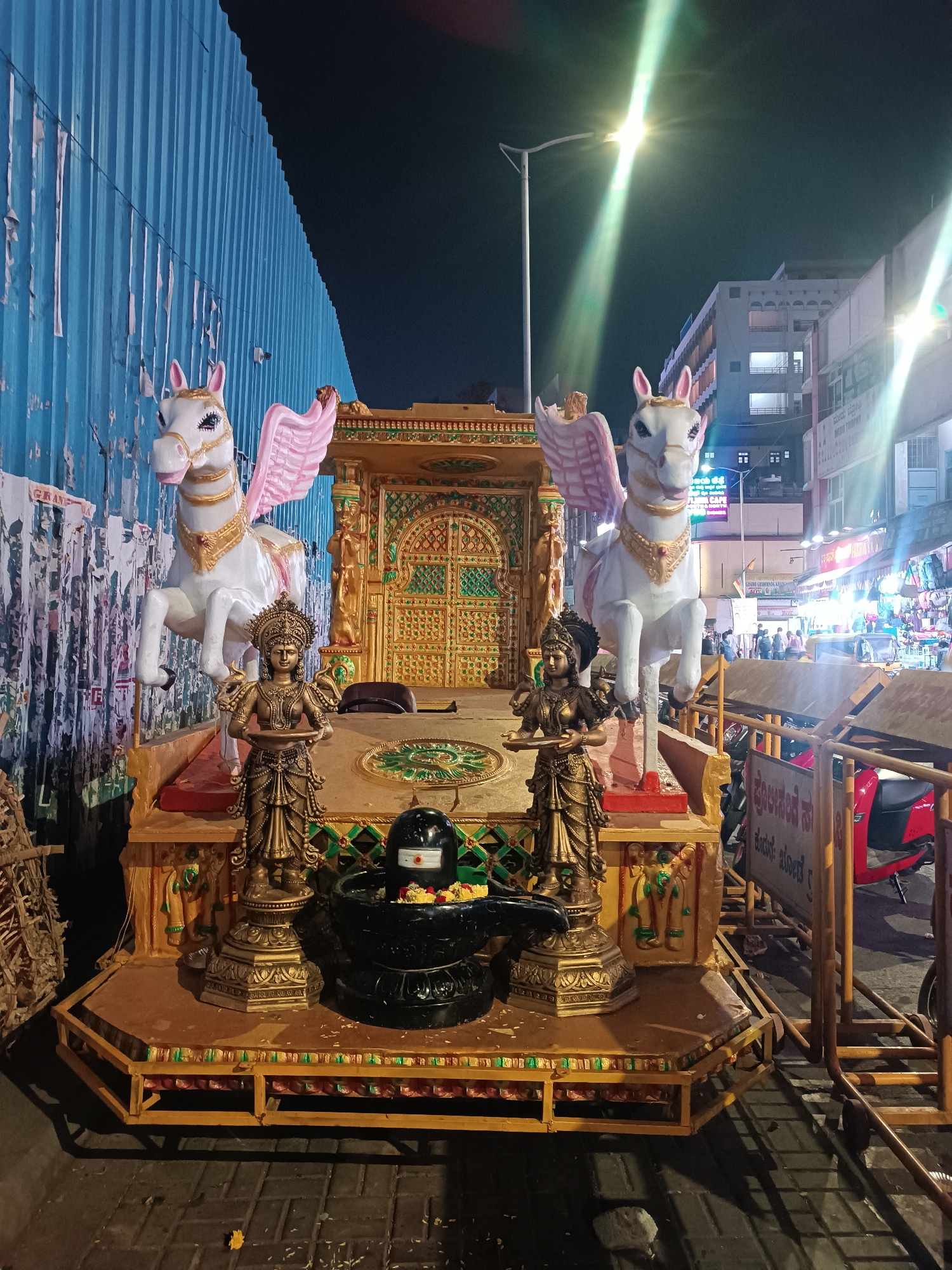 Ceremonial float with winged horses spotted on Bengaluru street