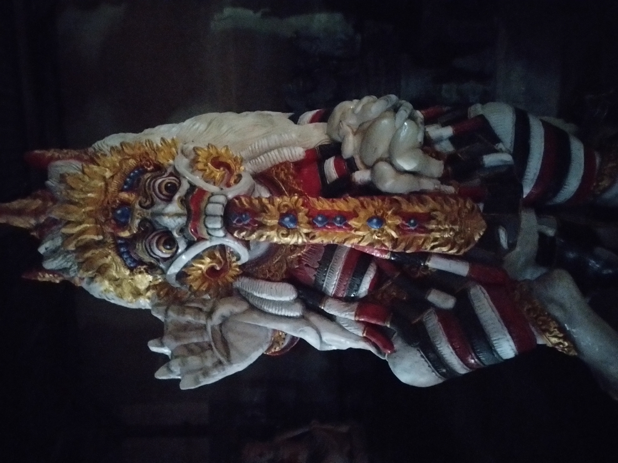 Traditional Balinese sculpture documented in Sukawati, Indonesia