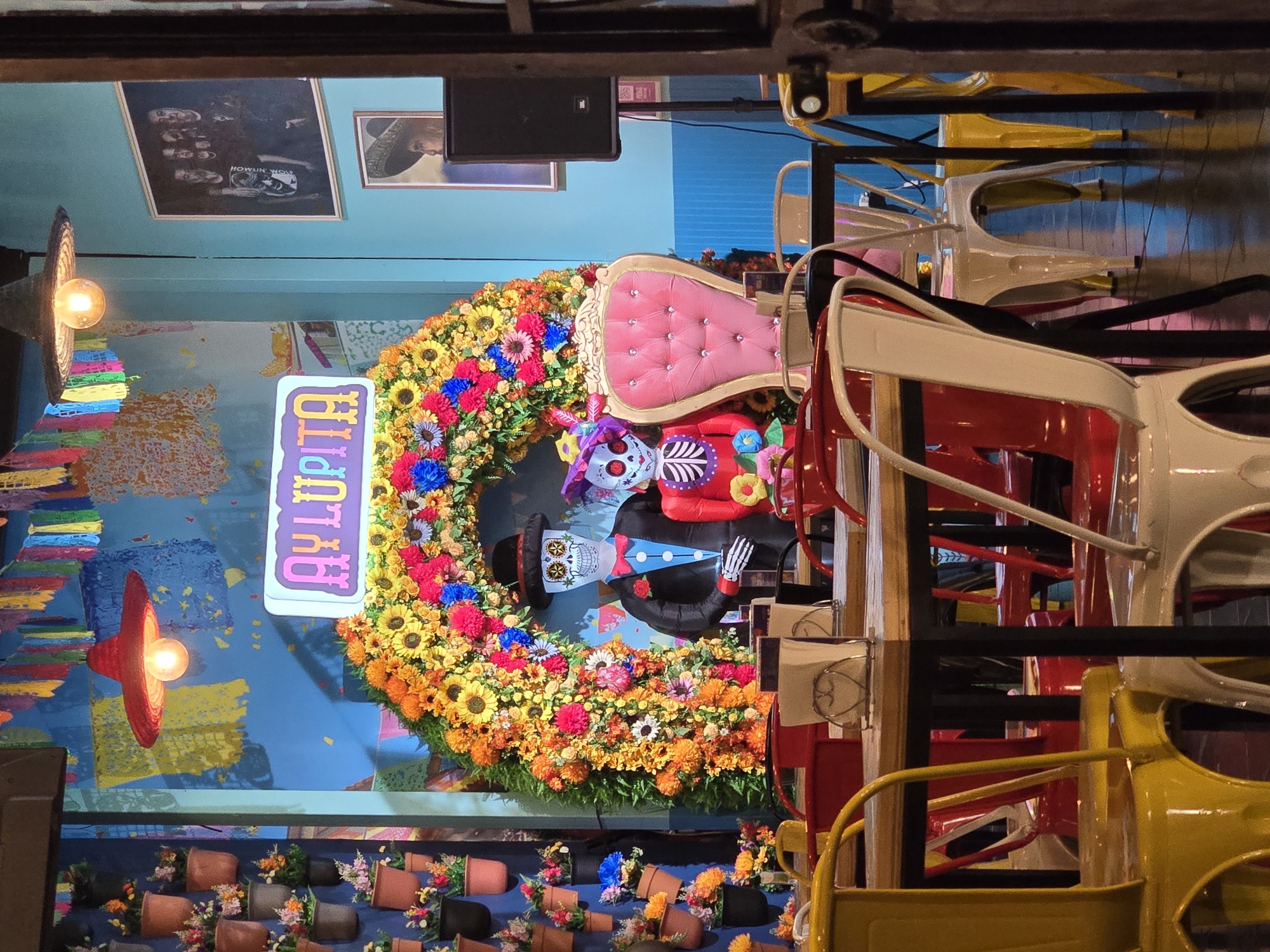 Day of Dead themed restaurant documented in Providencia Chile