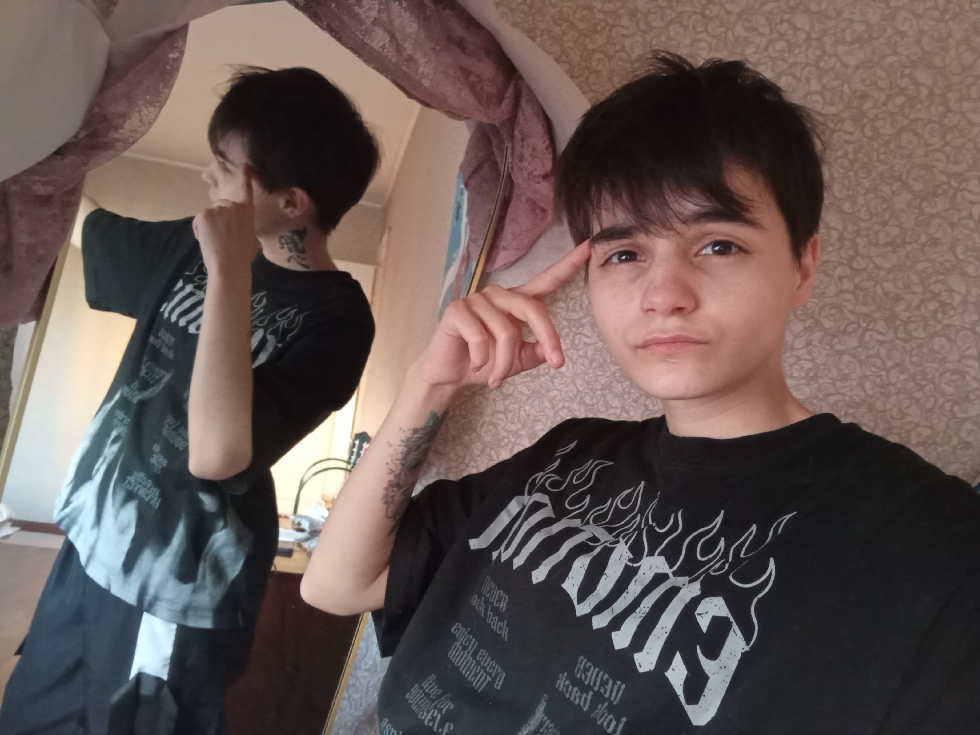Person documents selfie session across multiple locations in Naberezhnye Chelny