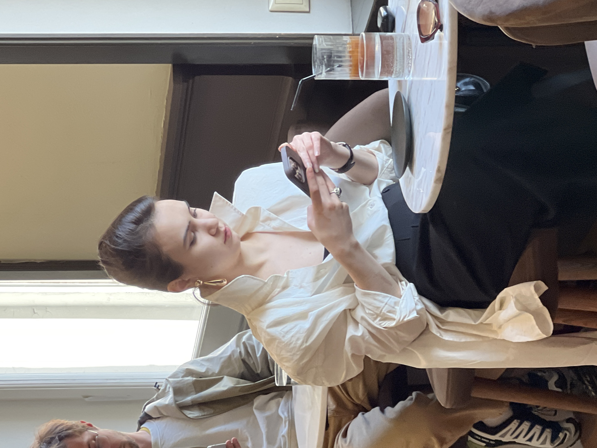 Casual moments captured in Saint Petersburg cafes and walkways