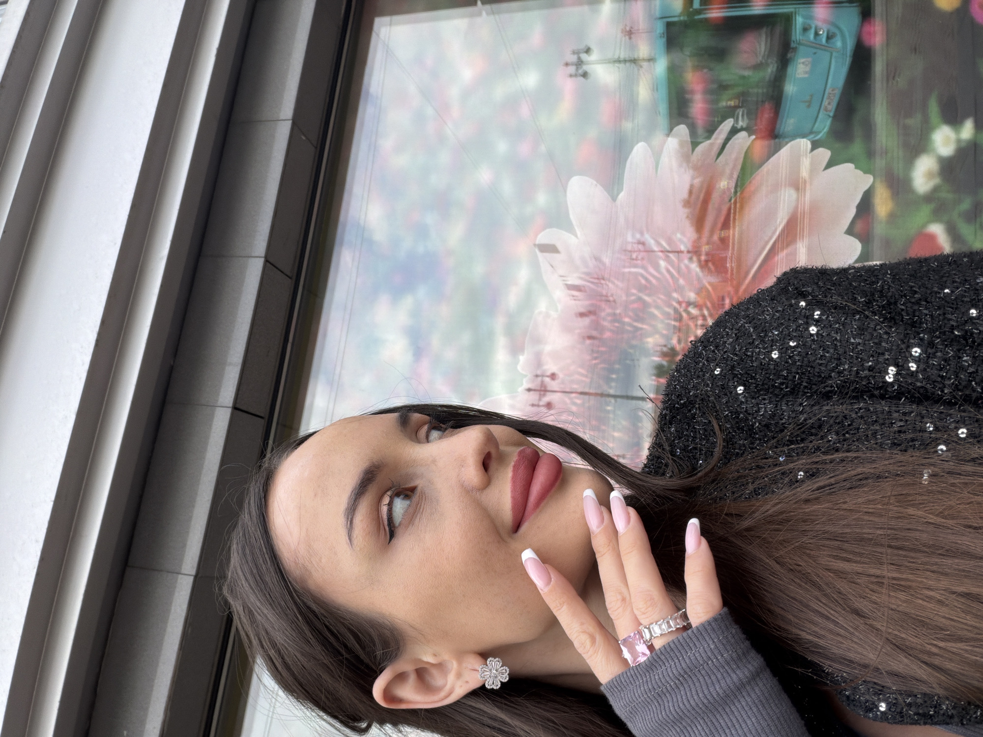 Woman photographed near Moskovsky Gate during midday Saint Petersburg session