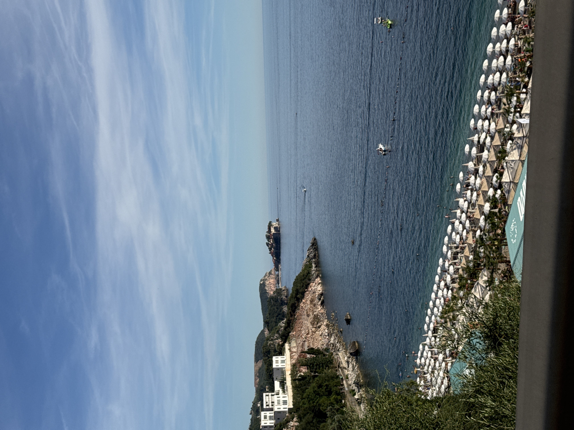 Beach lounging session at Kamenovo coastline, Montenegro