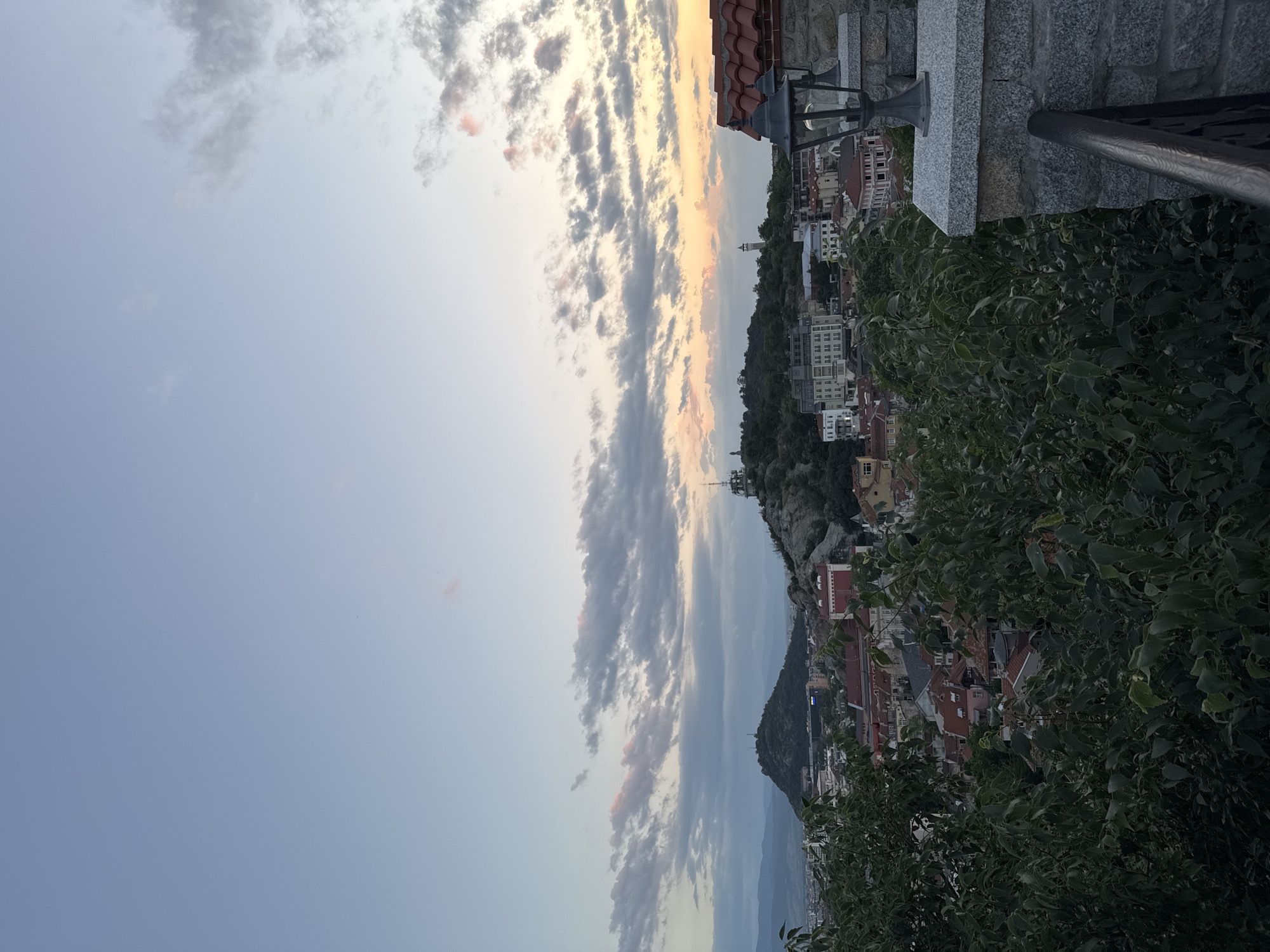 Evening twilight scenes documented across historic Plovdiv, Bulgaria