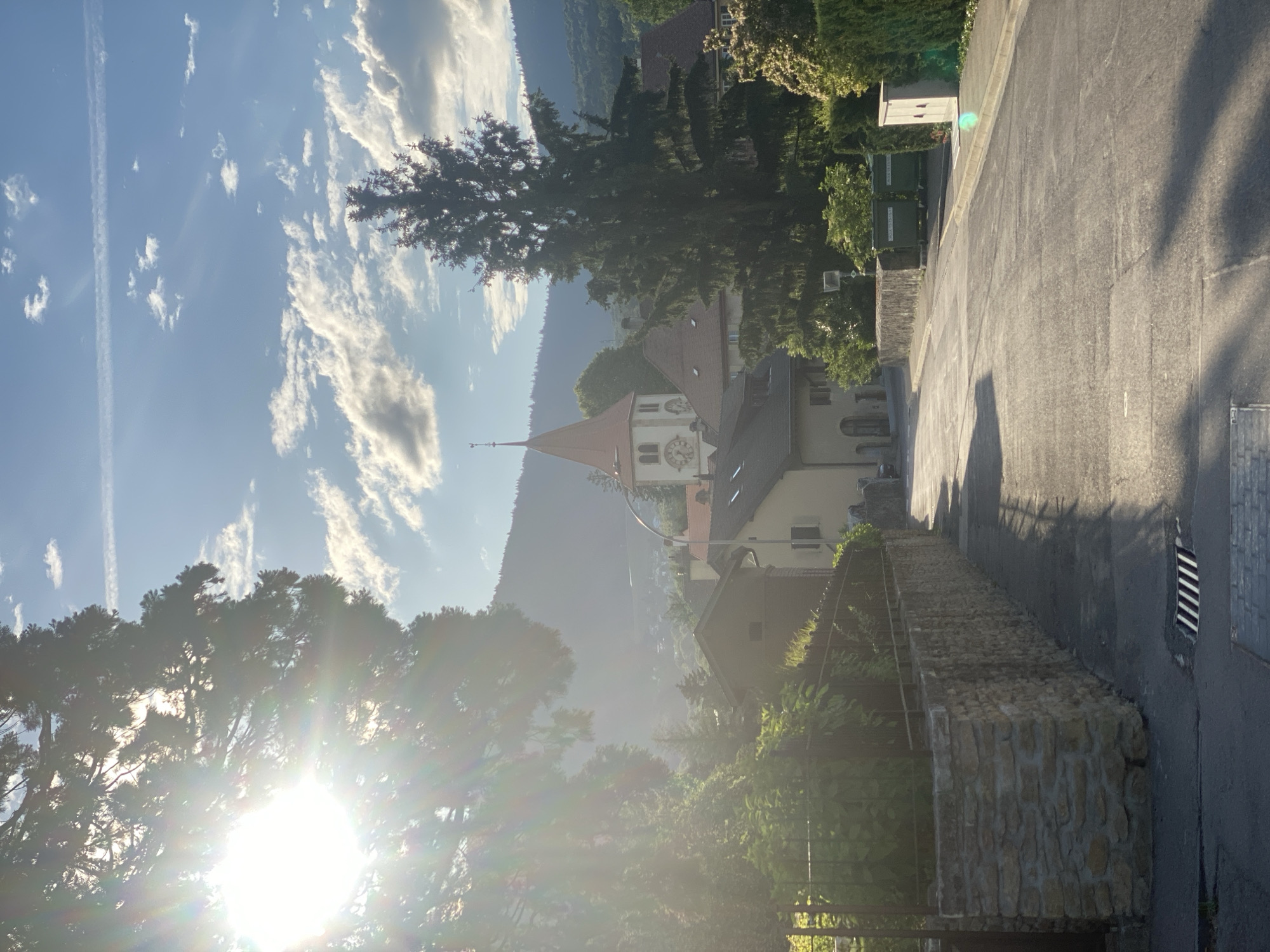 Pastoral scenes documented in Swiss village during sunny afternoon