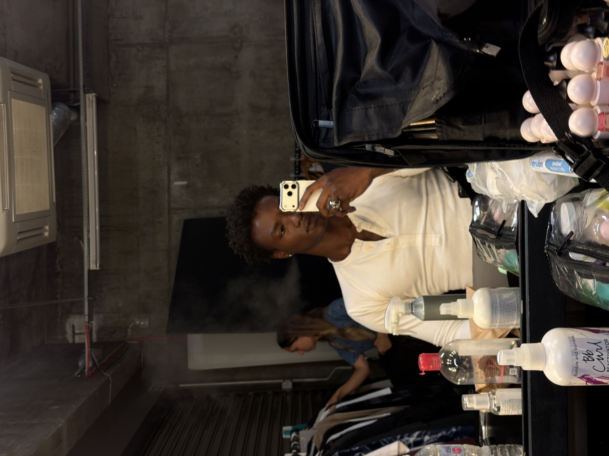 Mirror selfie moment in London, August 2026