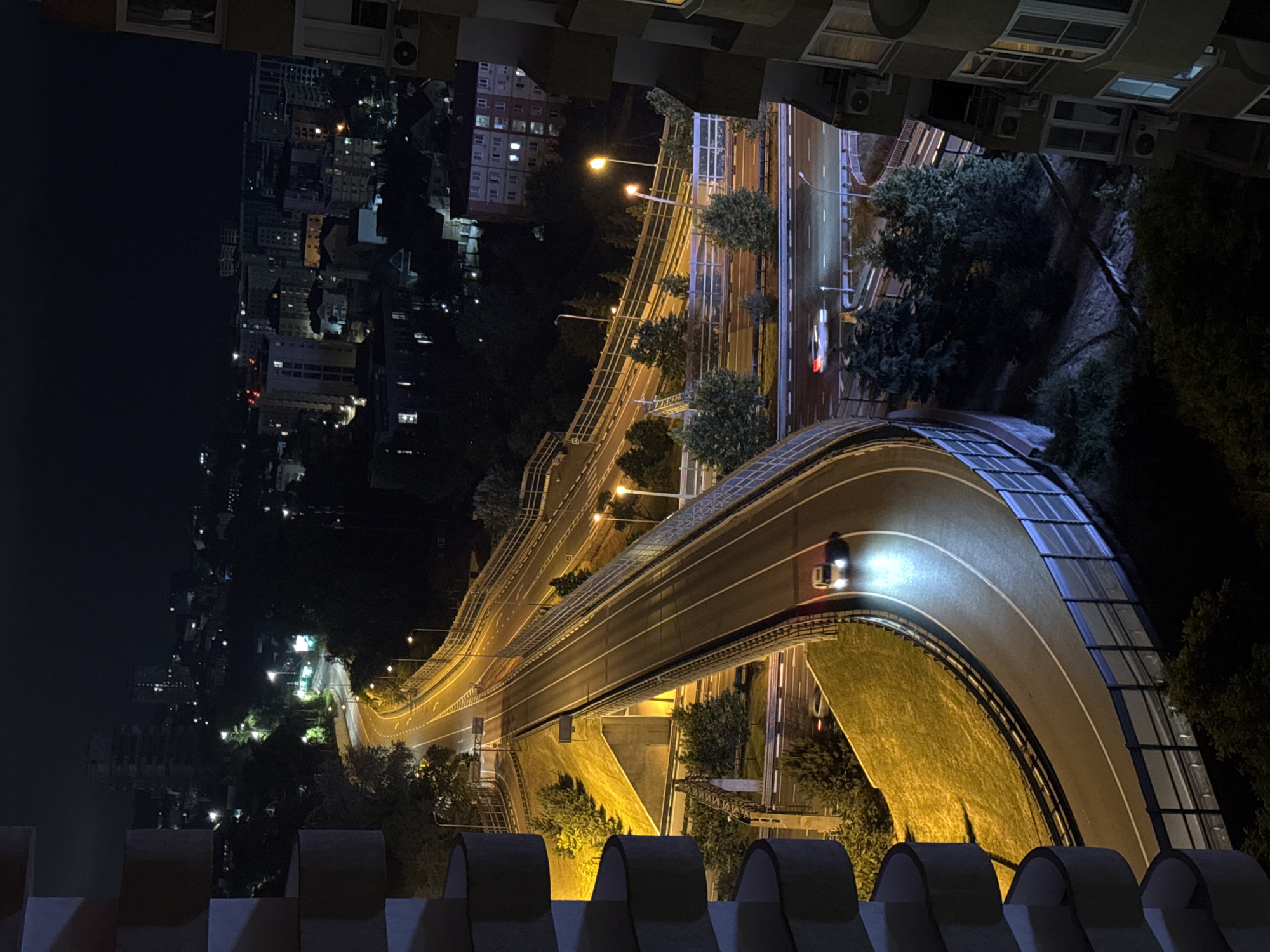Nighttime urban documentation and selfies captured in Sochi, Russia