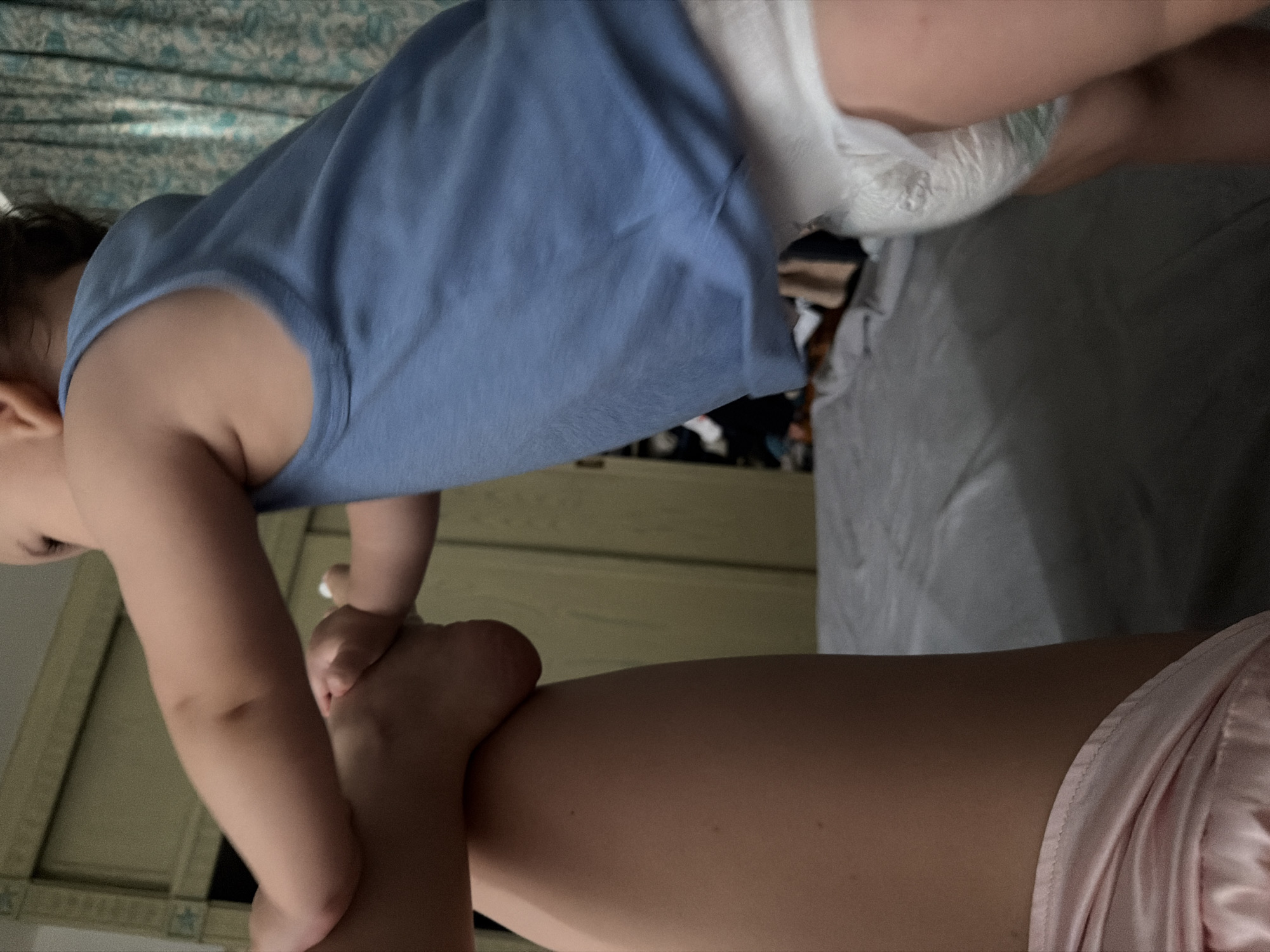 Lazy morning in Sharm El Sheikh: pajamas, pancakes, and a baby