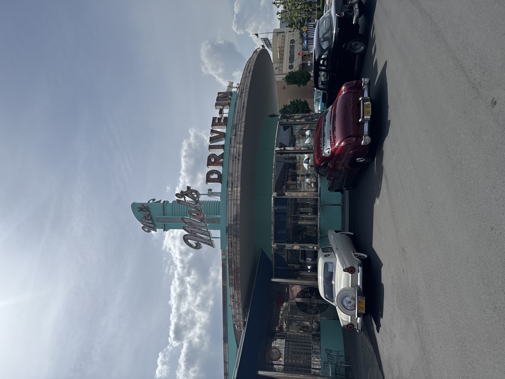 American-style diner spotted in Osaka with vintage cars