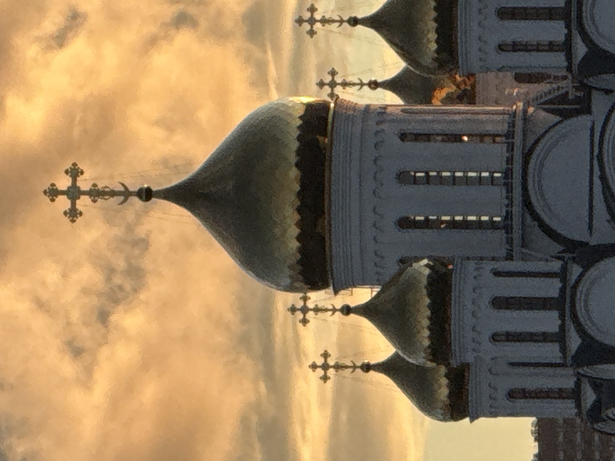 Orthodox church domes rise over Moscow skyline