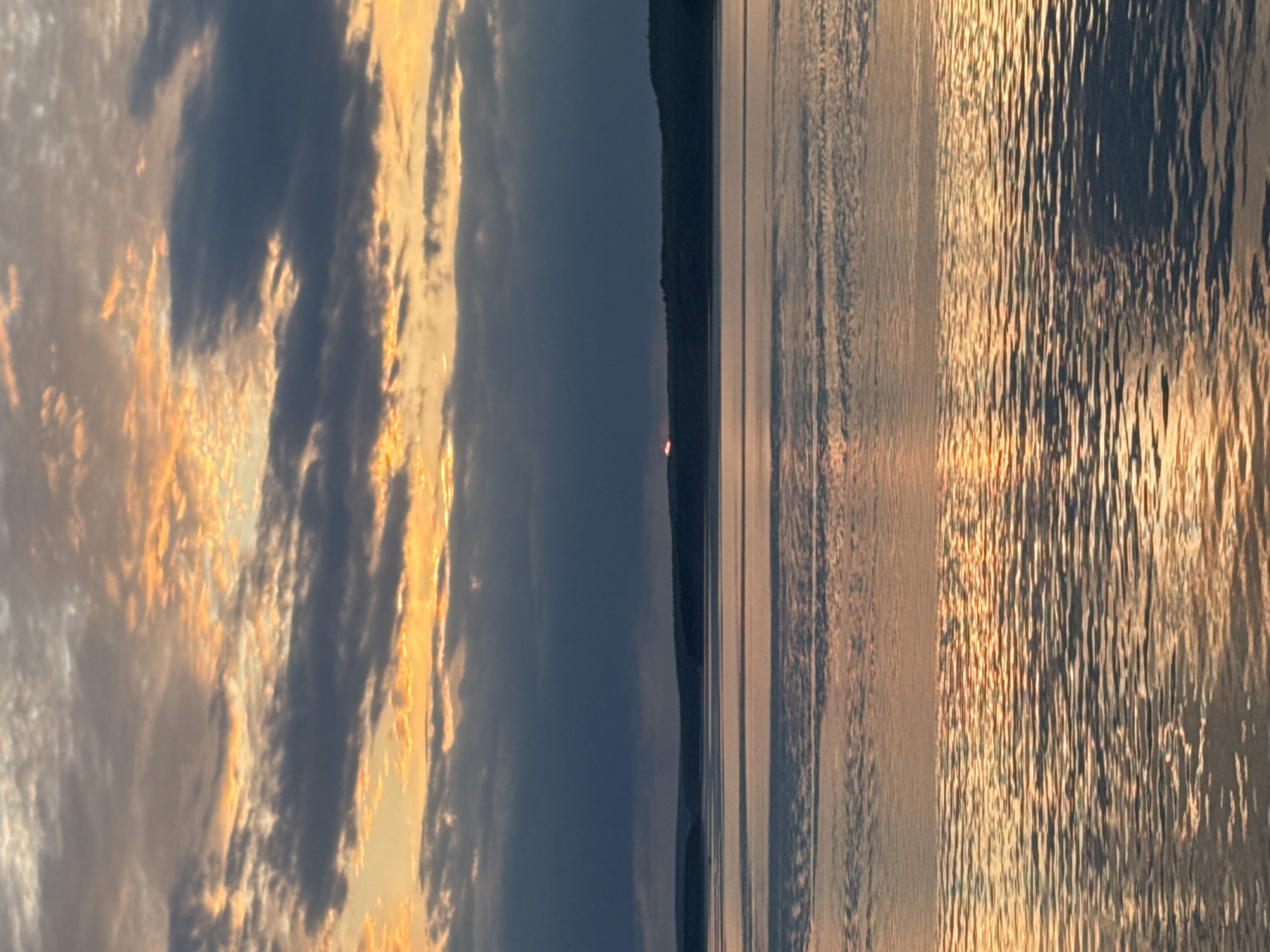 Sunset over the Votkinsk Reservoir and Kama River