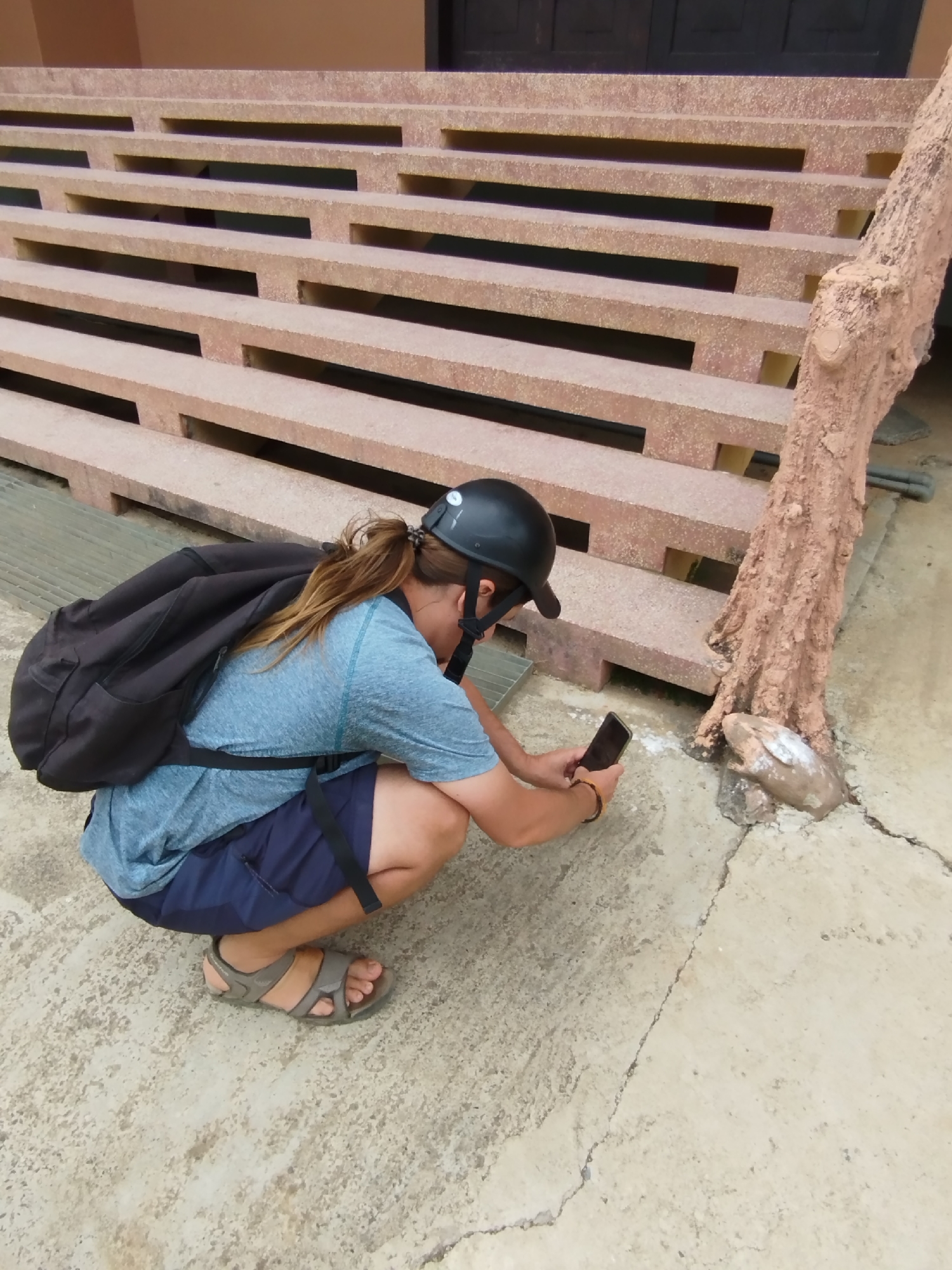 Early morning photographer captures images on cracked pavement in K'Long