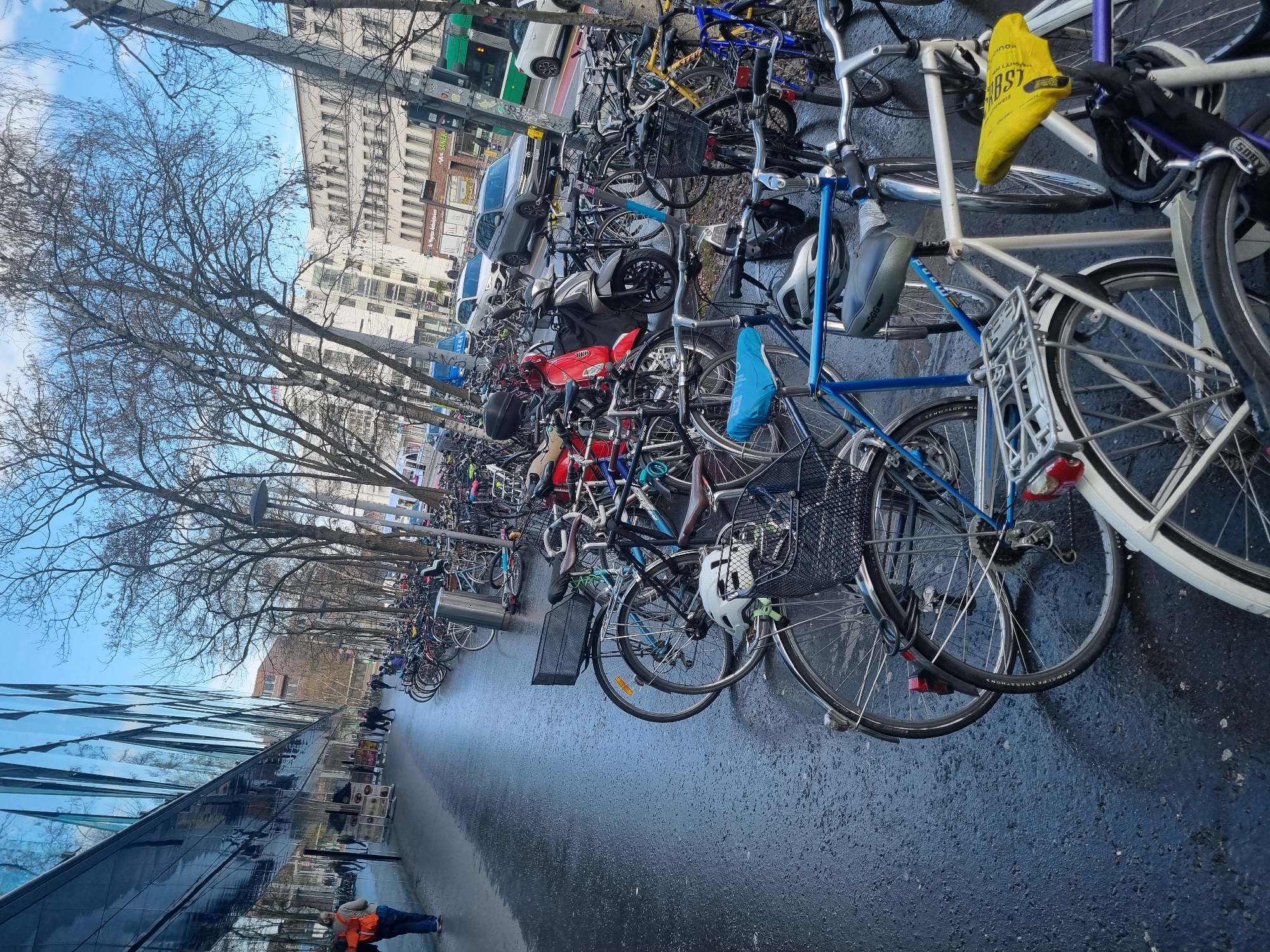 Morning transportation scenes documented across Basel, Switzerland