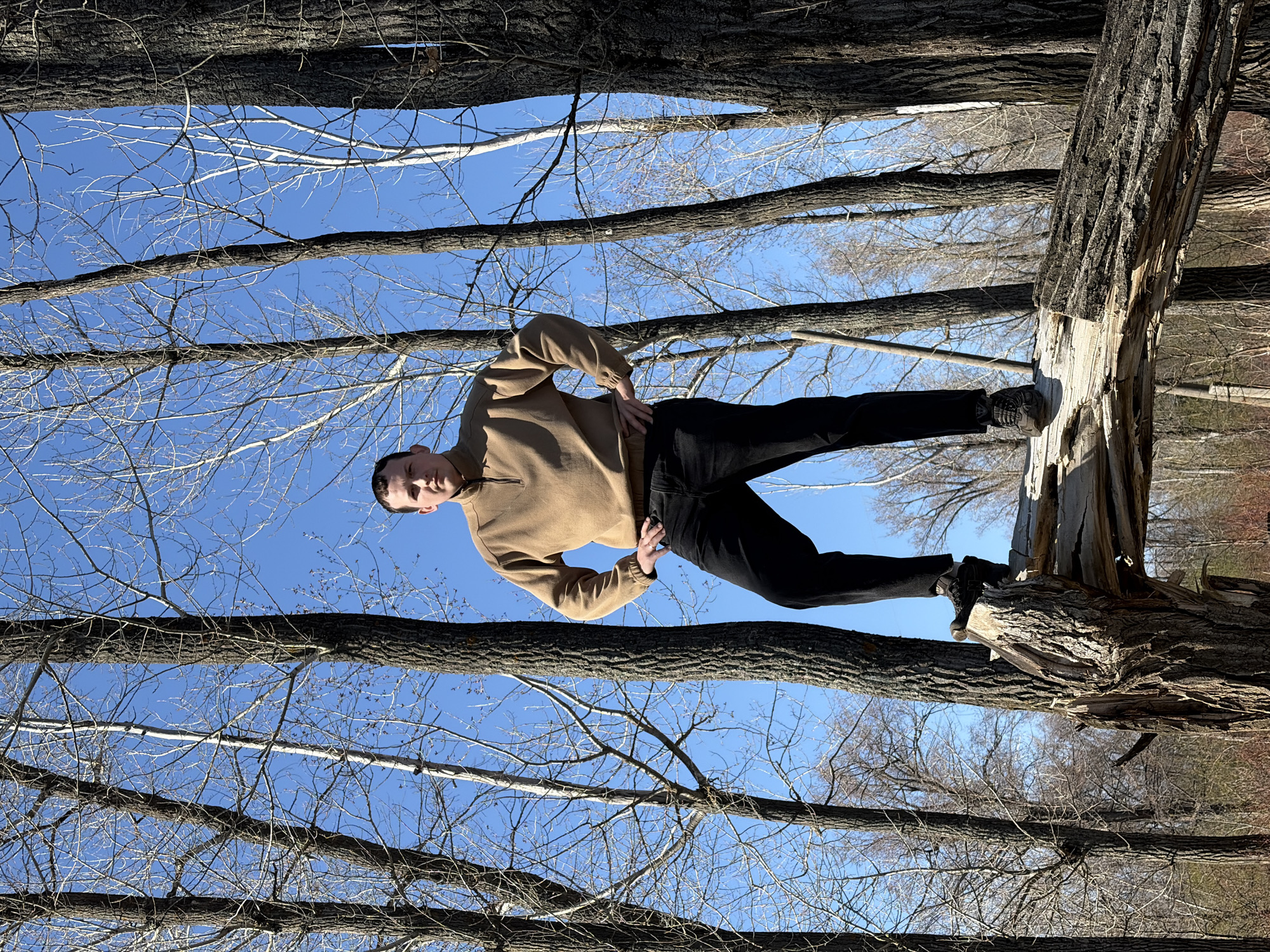 Outdoor photo session captures poses in Russian woodland areas