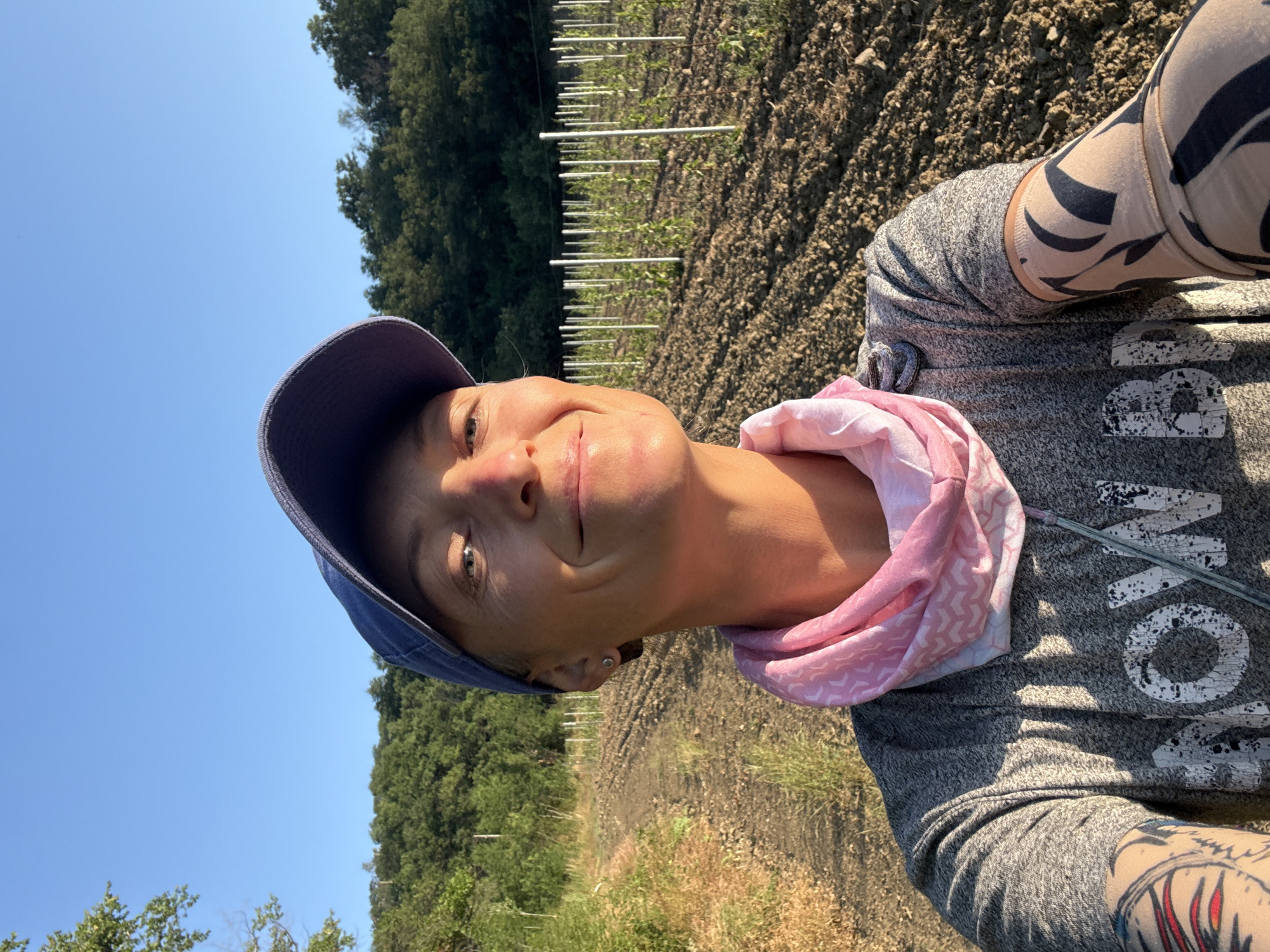 Golden hour at a Lavrovoe vineyard, selfie included