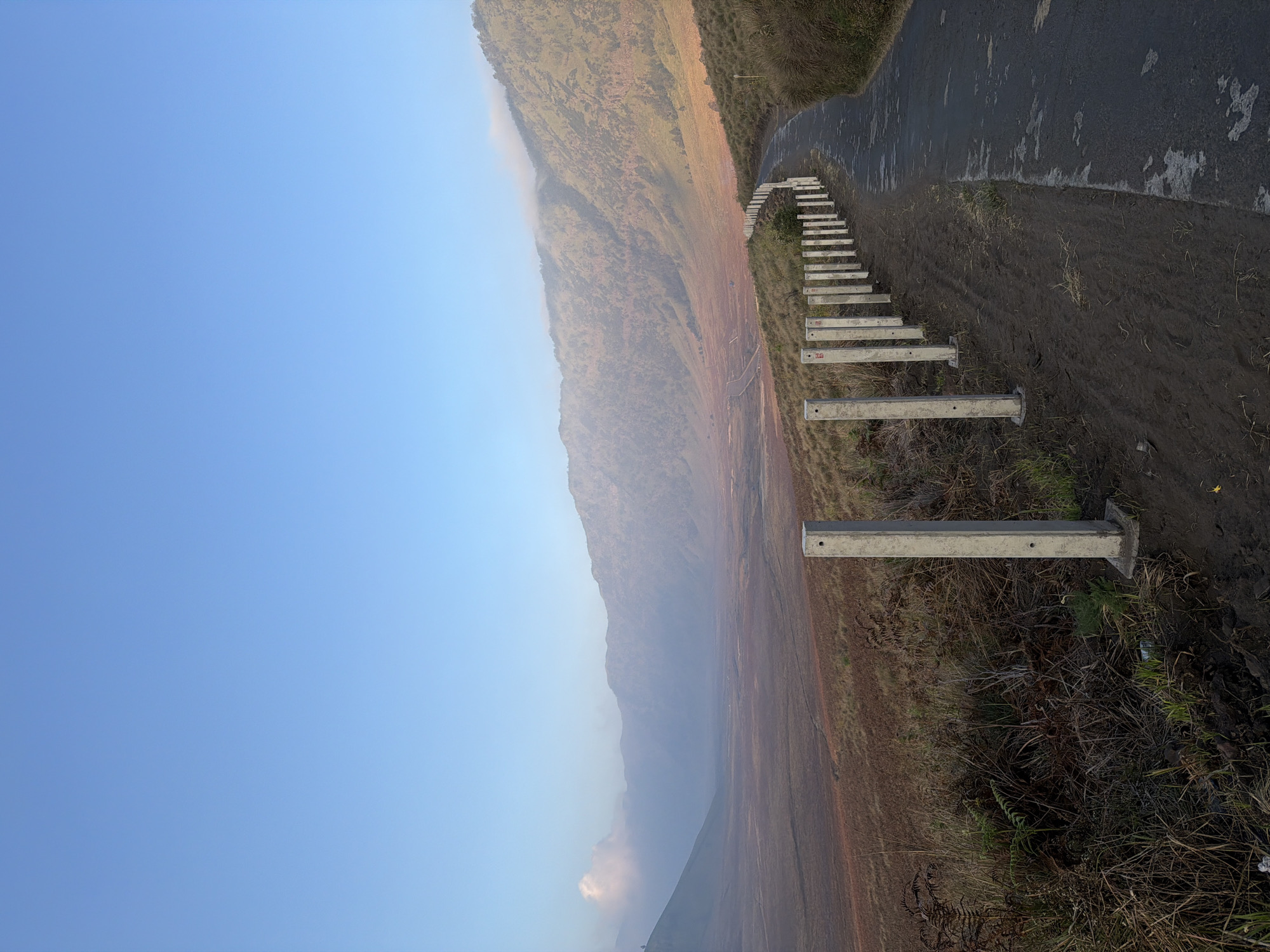 Morning motorcycle ride through Indonesia's volcanic mountain roads