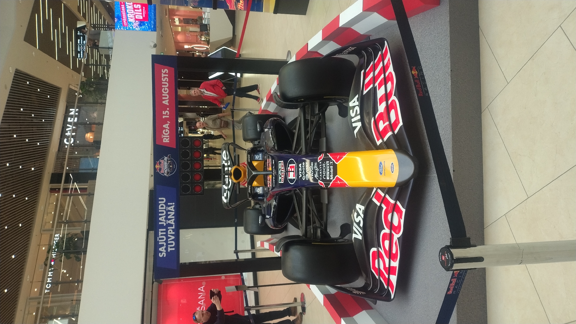 Red Bull F1 car on mall display ahead of Riga event
