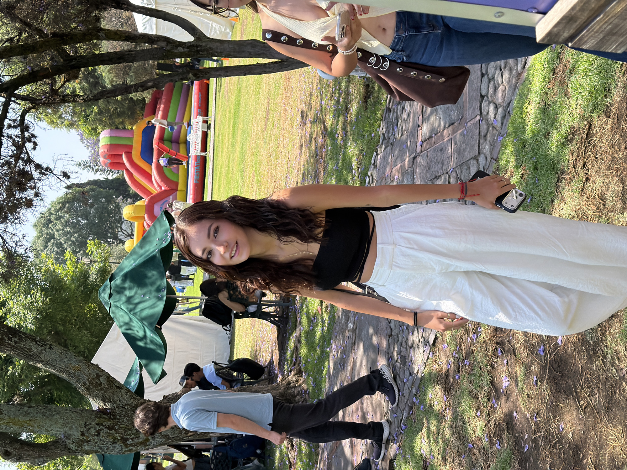 Spring gathering documented in San Andrés Cholula amid blooming Jacarandas