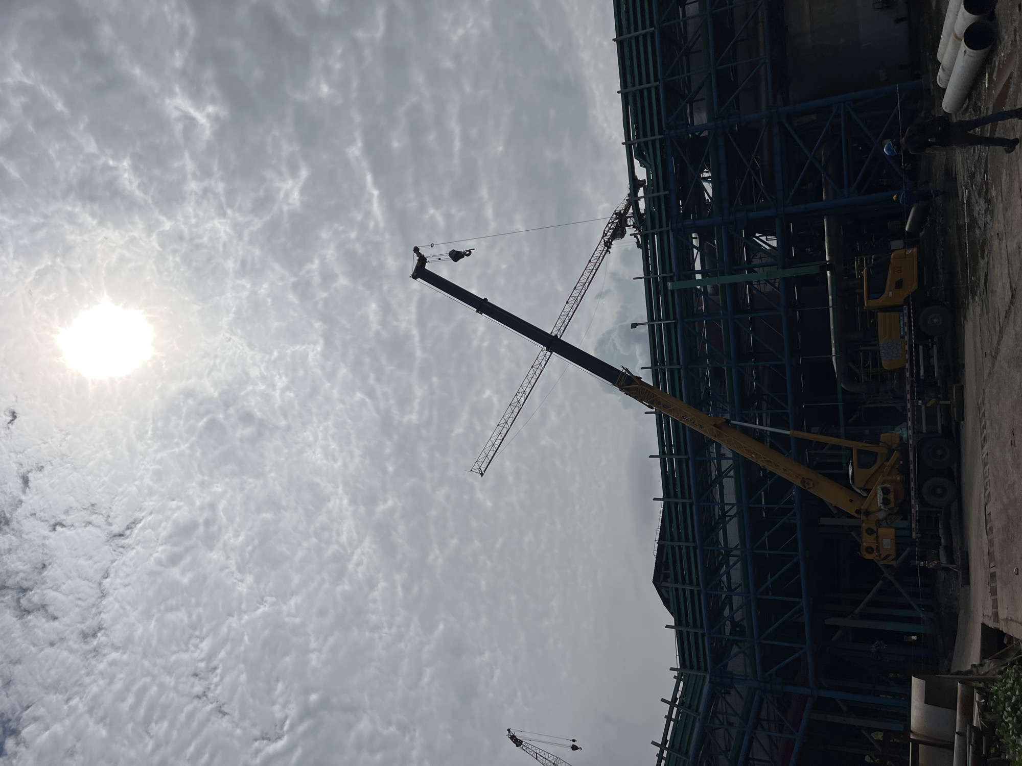 Industrial facility construction documented in Indonesia over 8 minutes