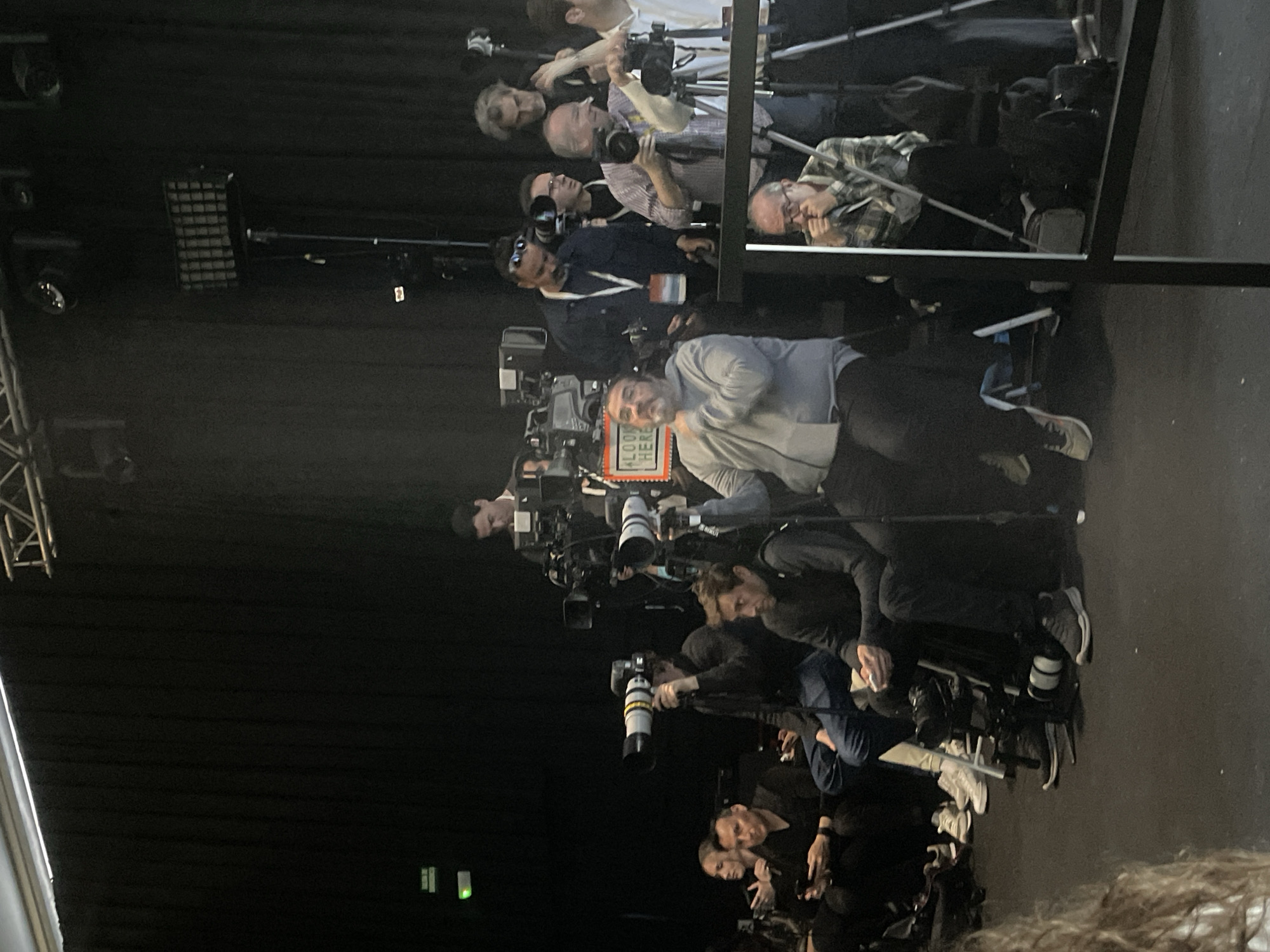 Media crews gather for fashion event in Barcelona