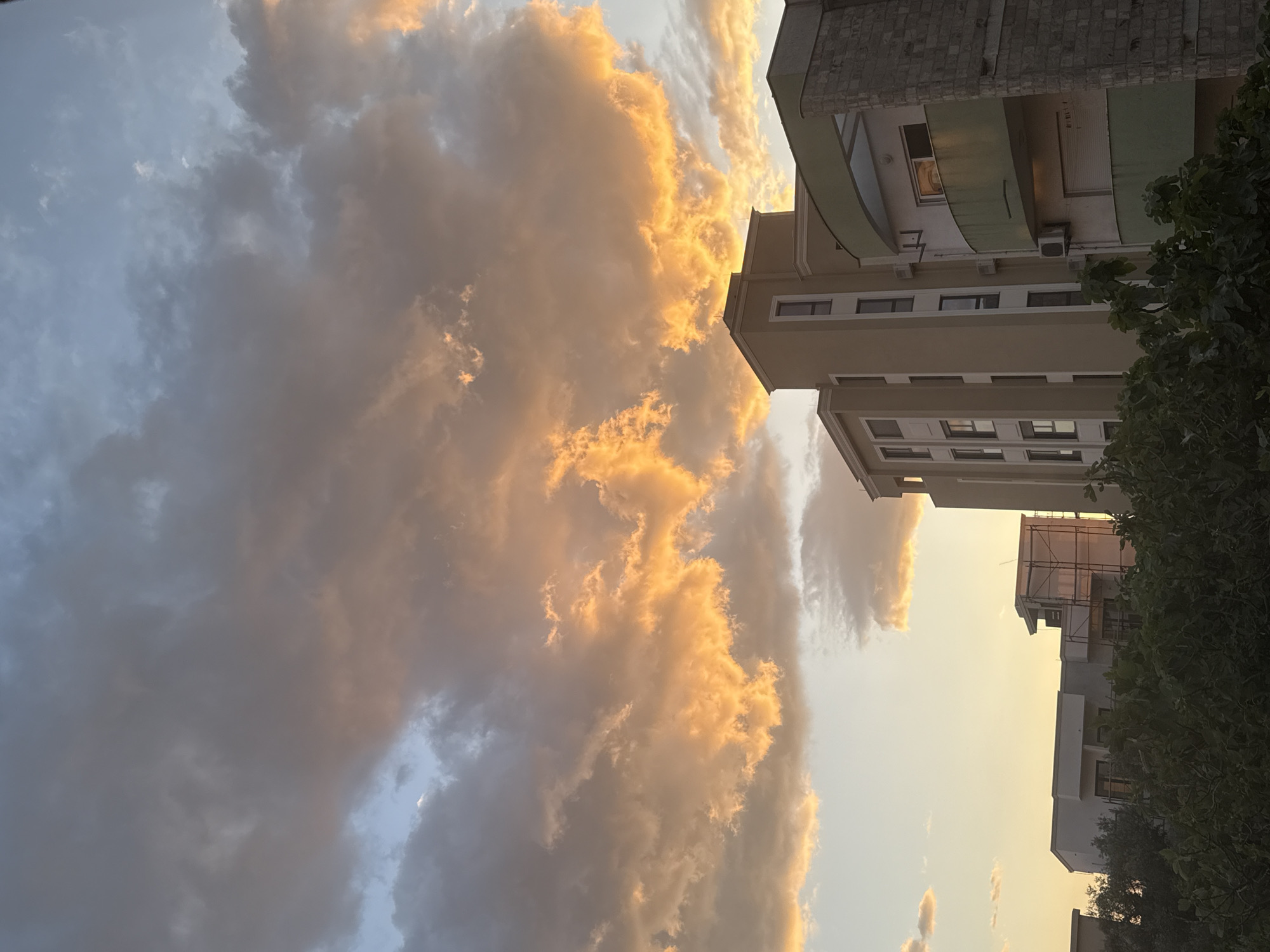 Dramatic sunset illuminates Bar Montenegro urban landscape May 2026