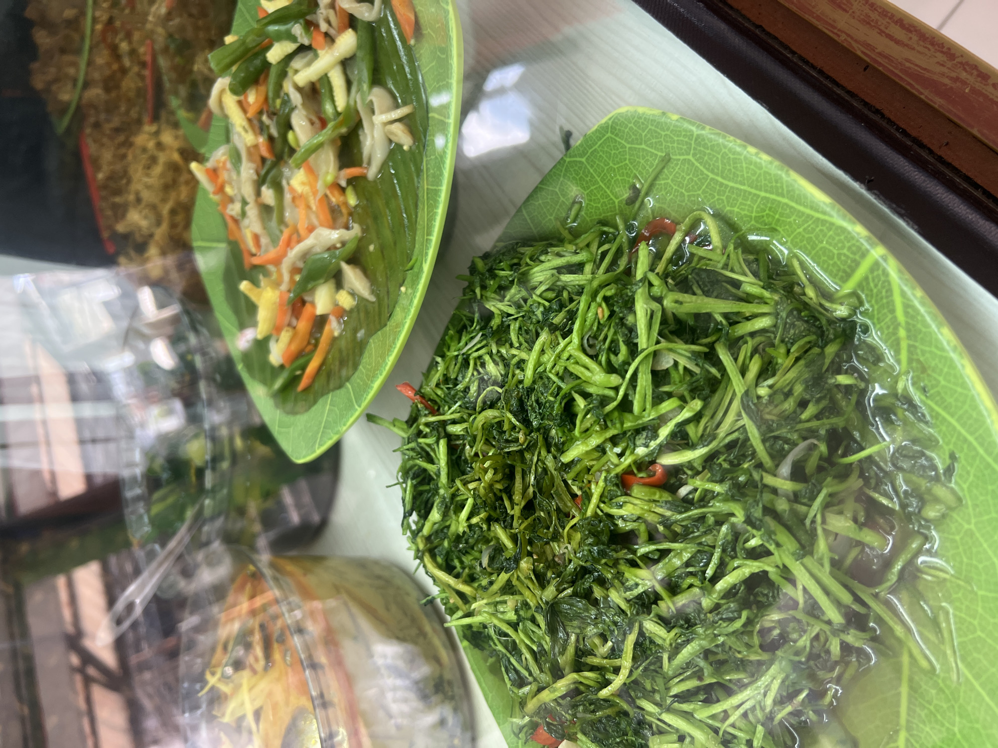 Indonesian warung spread in Kuta, Bali