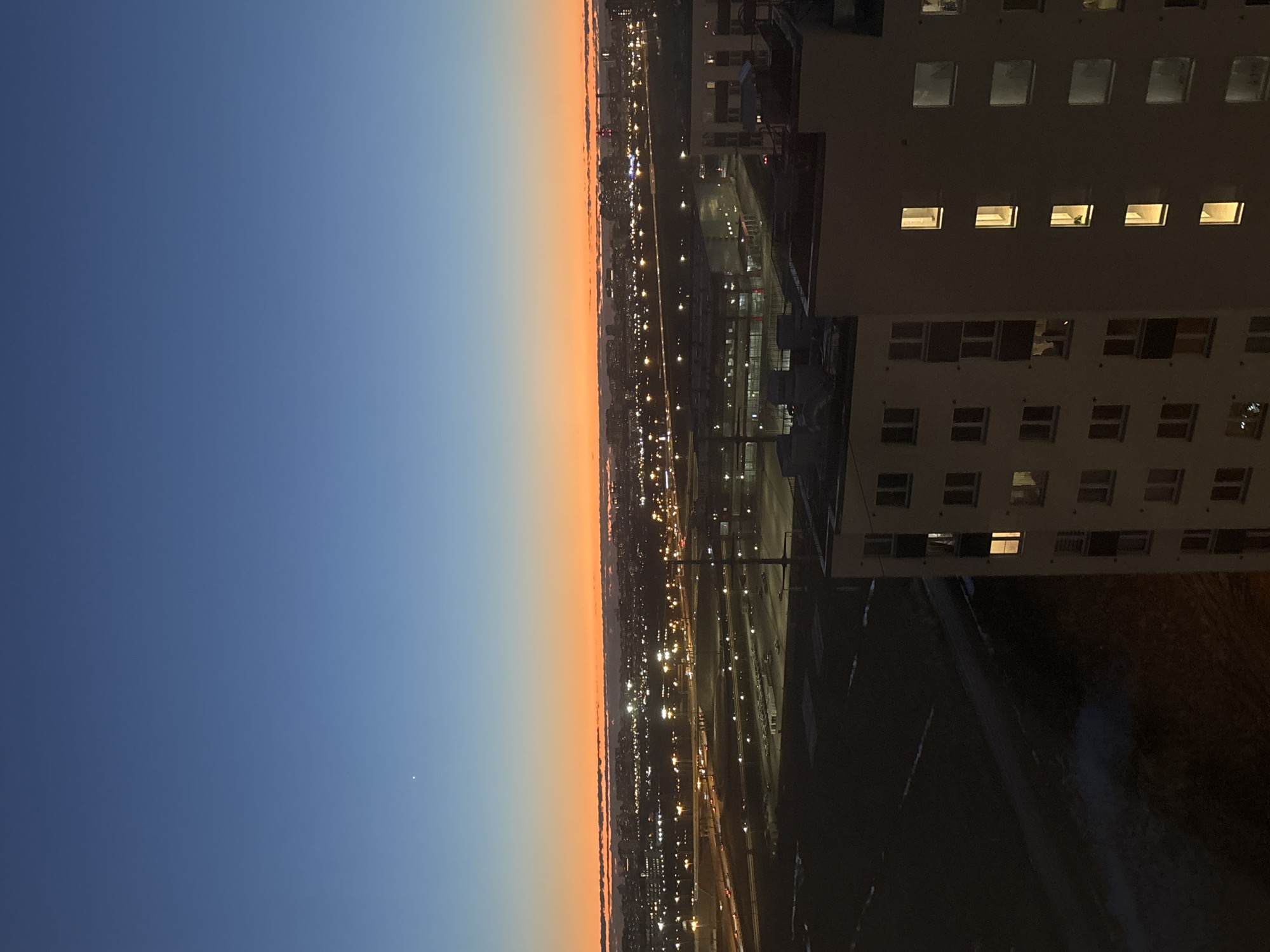 Nighttime aerial views captured of Murino apartment district