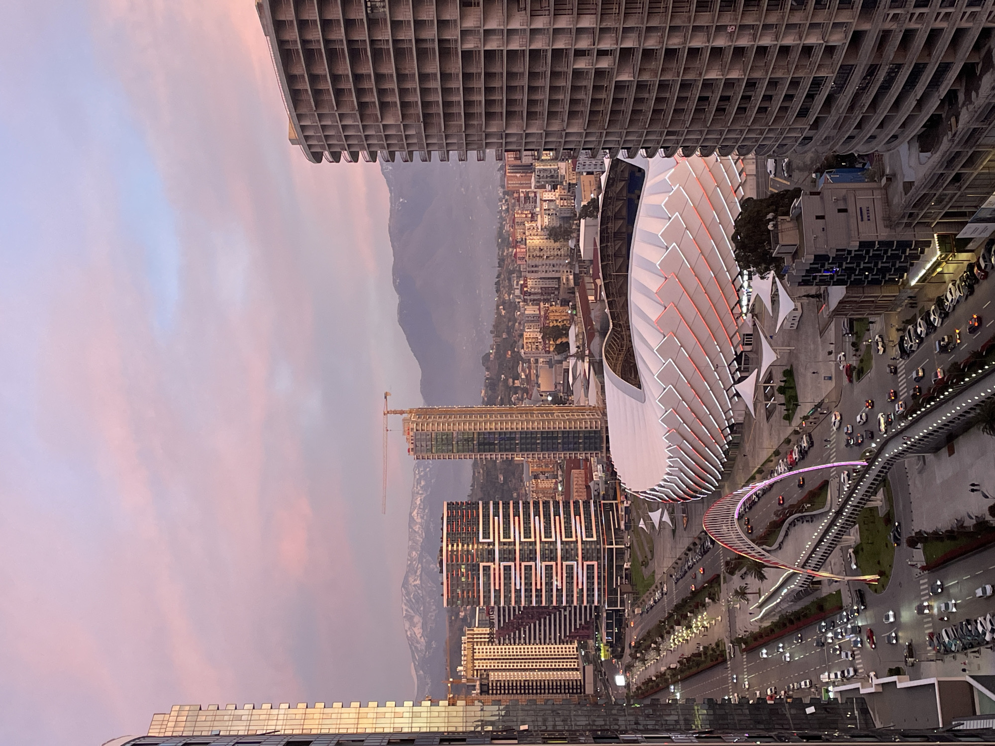 Construction cranes and high-rises documented in Batumi development